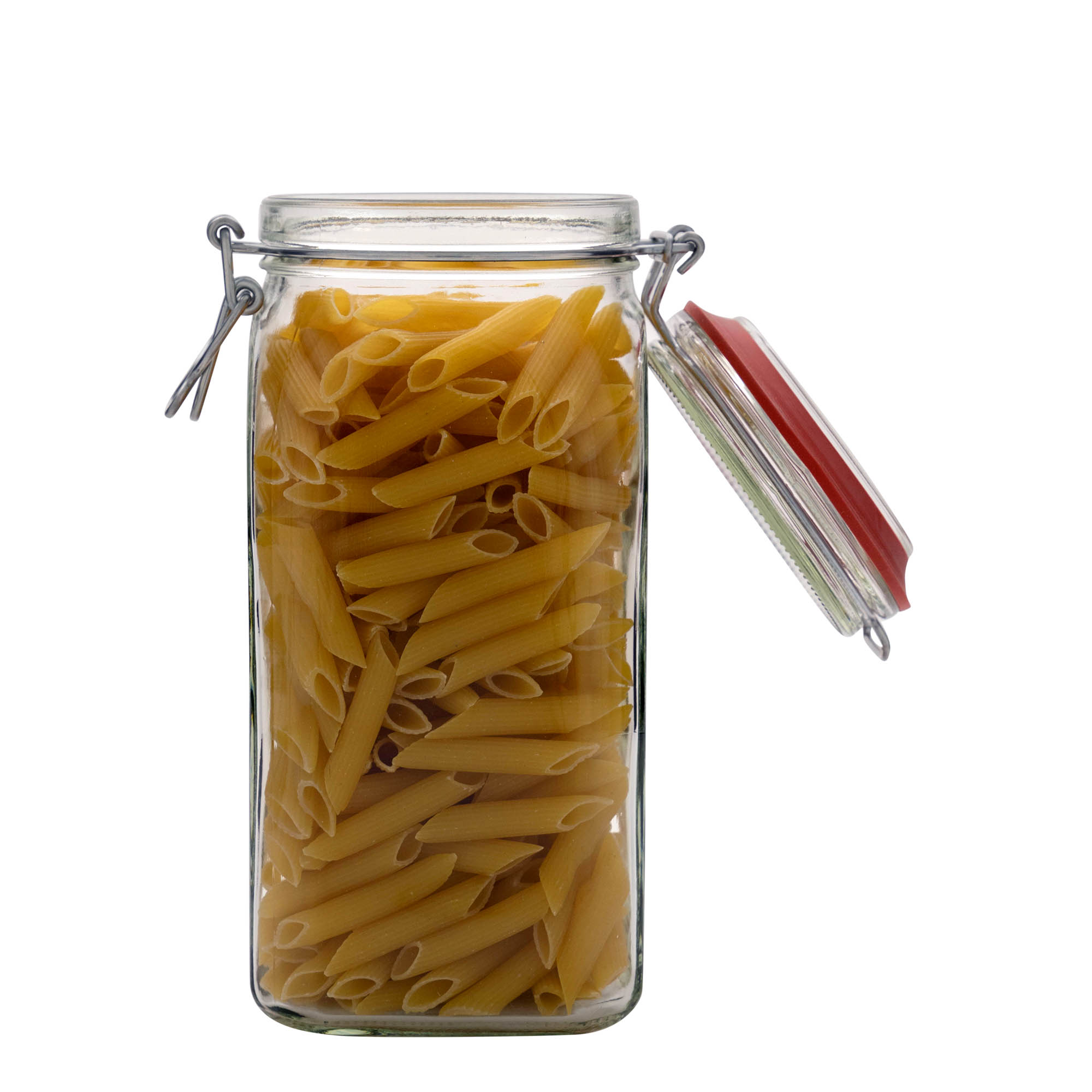 Staklenka sa hermetičkim zatvaračem 1.540 ml, kvadratna, otvor: Hermetički zatvarač