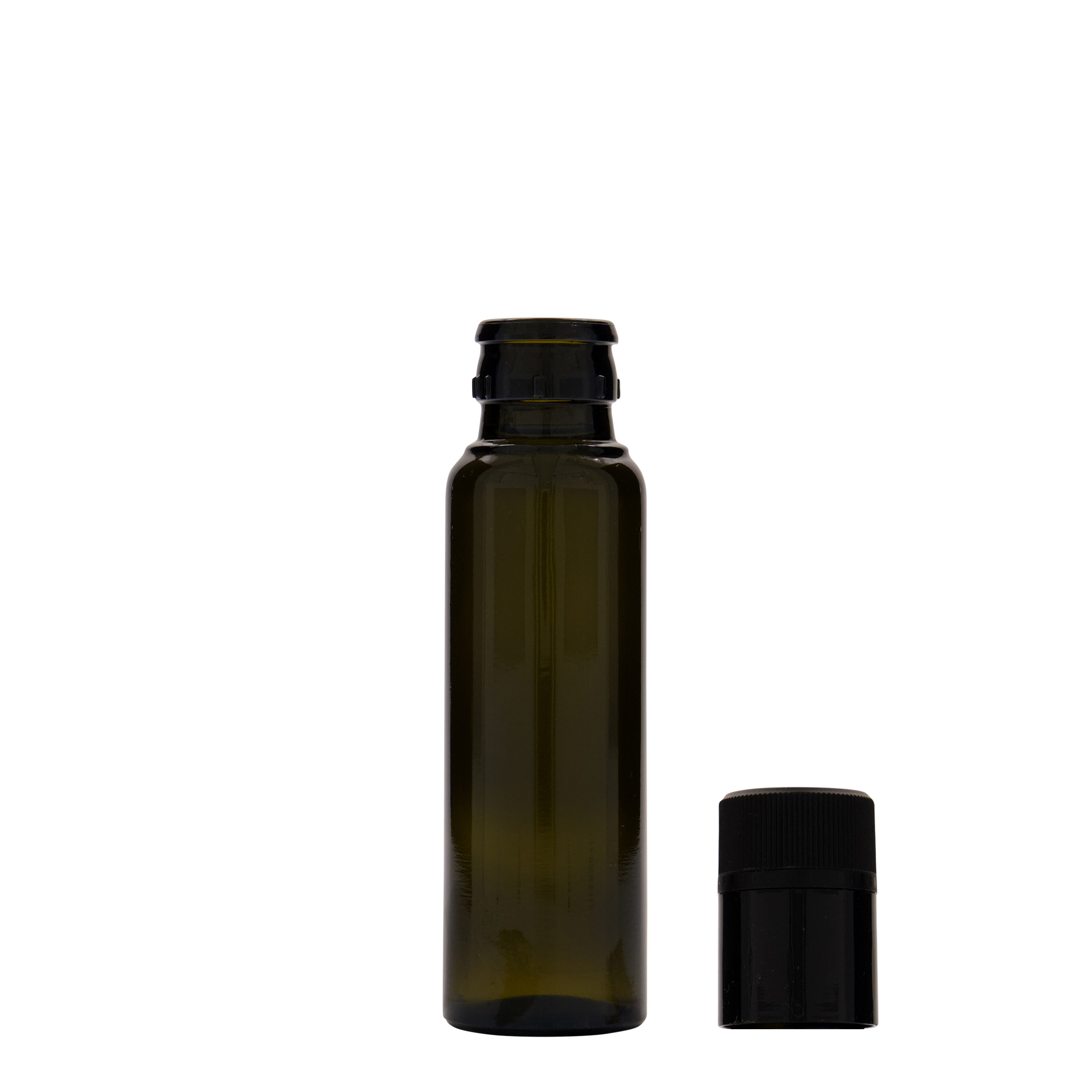 100 ml boca za sirće/ulje 'Willy New', staklo, antikno zelena, grlo: DOP 100 ml boca za sirće/ulje 'Willy New', staklo, antikno zelena, grlo: DOP