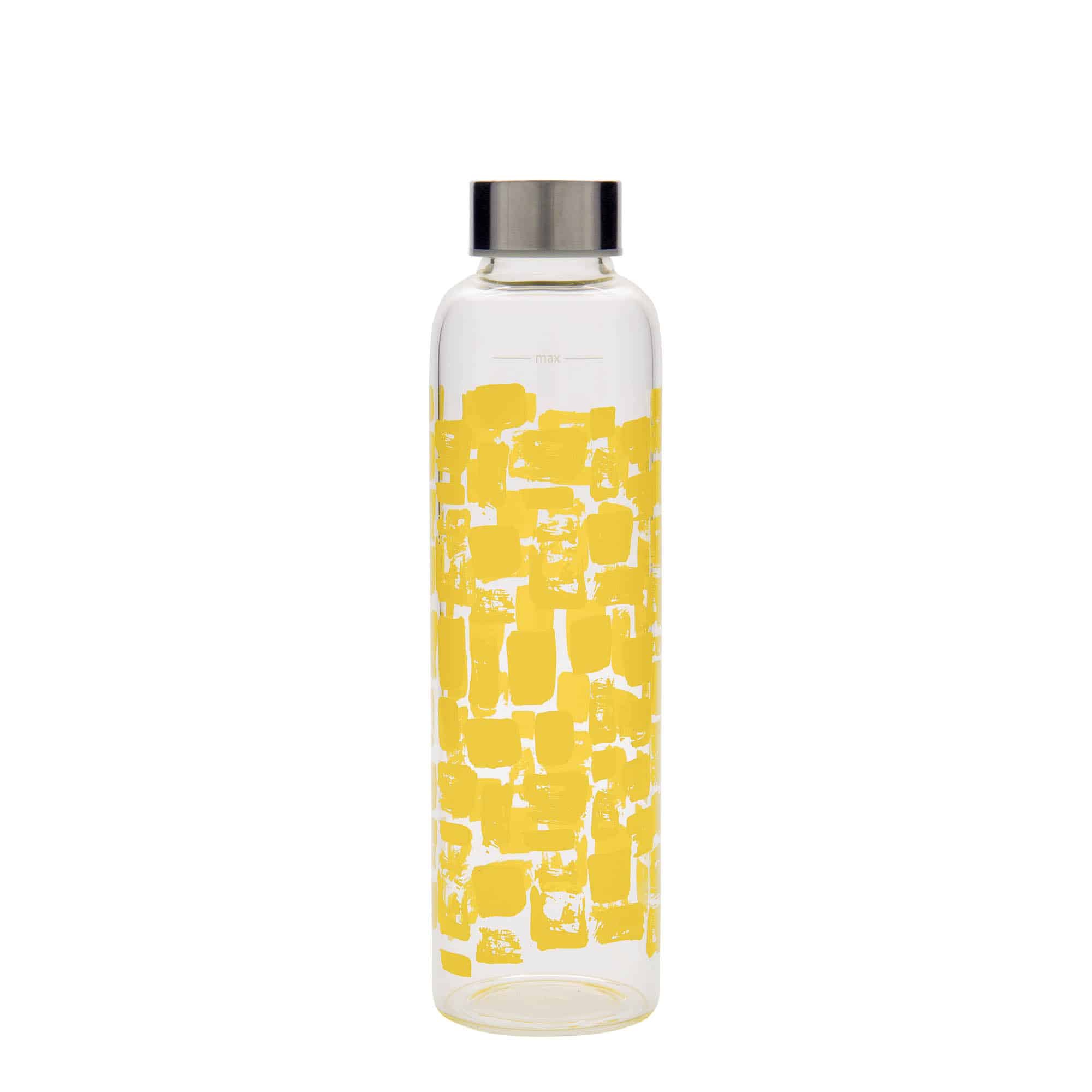 Flaša za piće 500 ml 'Perseus', motiv: Žuti pravougaonici, otvor: Navojni zatvarač