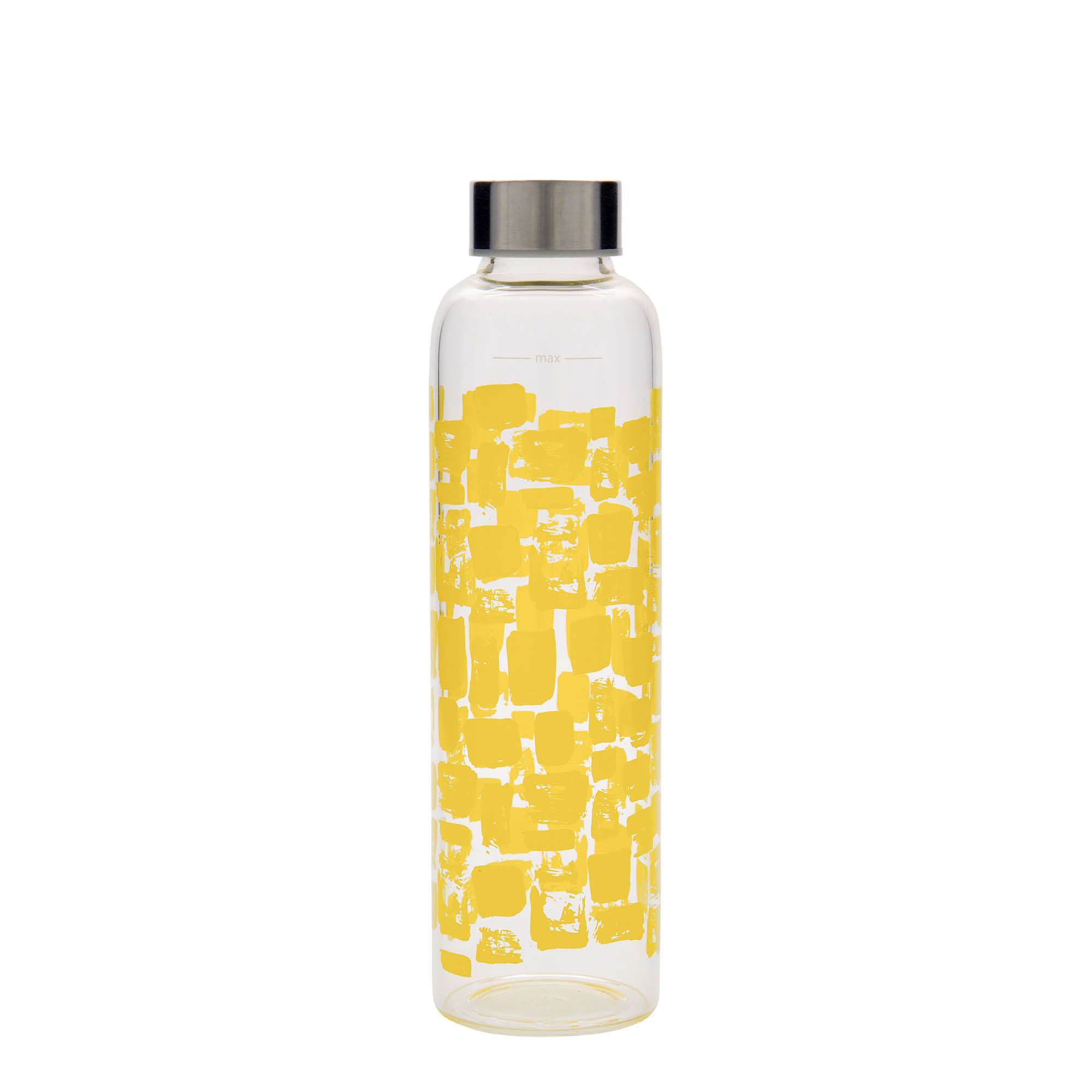 500 ml boca za piće 'Perseus - Žuti pravougaonici', otvor: navojni zatvarač