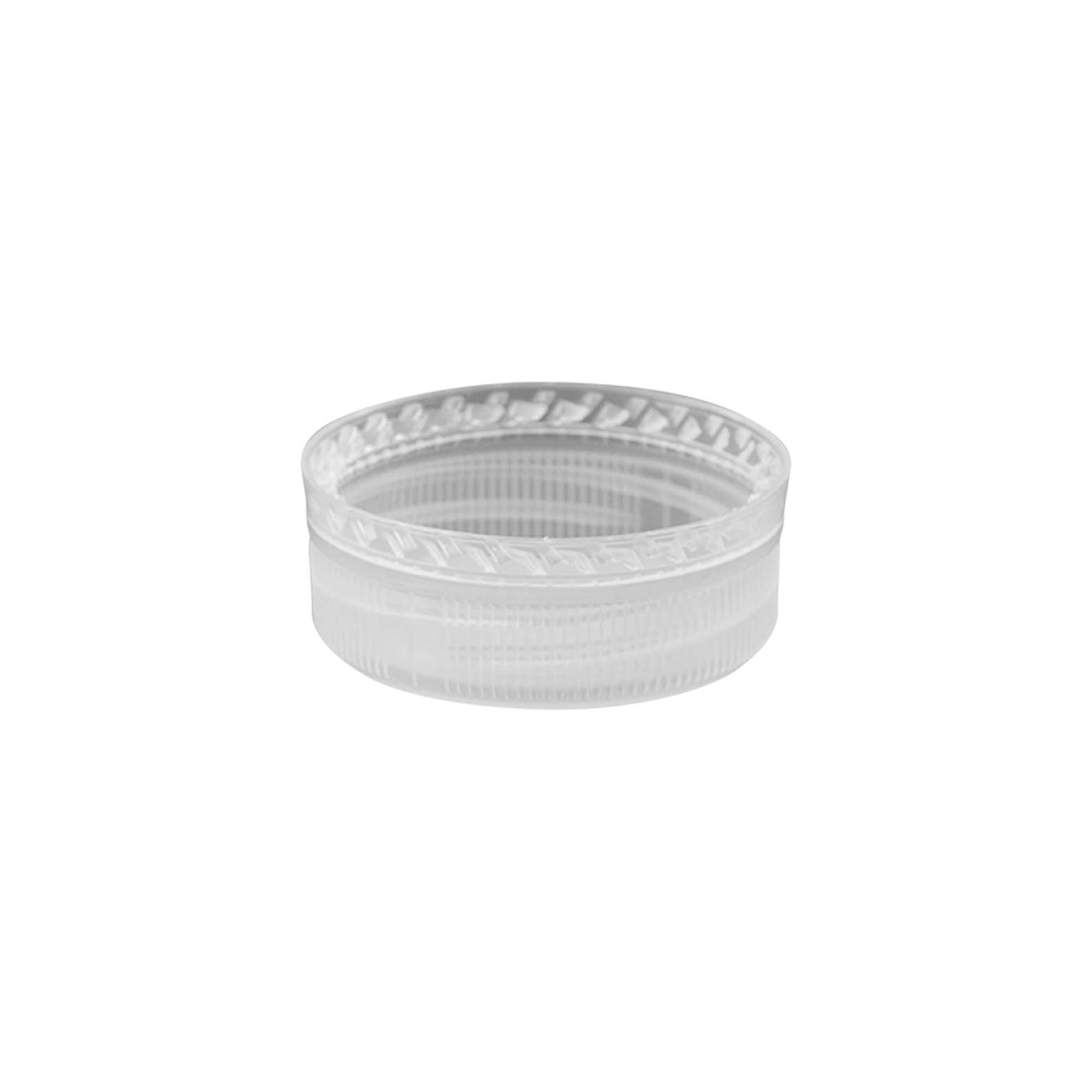 Navojni zatvarač sa dvostrukim navojem, PE plastika, bijela, za otvor: PET 38 mm