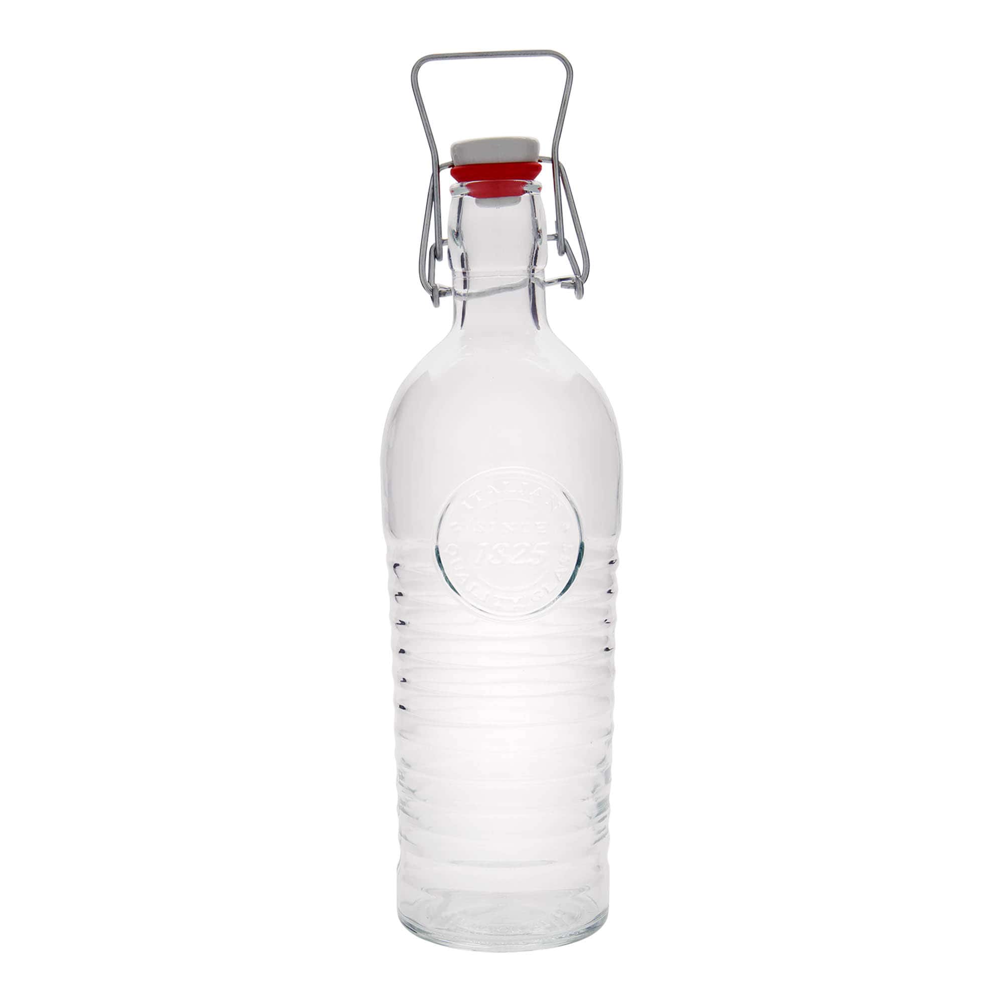 1.200 ml staklena boca 'Officina 1825', grlo: zatvarač s kopčom