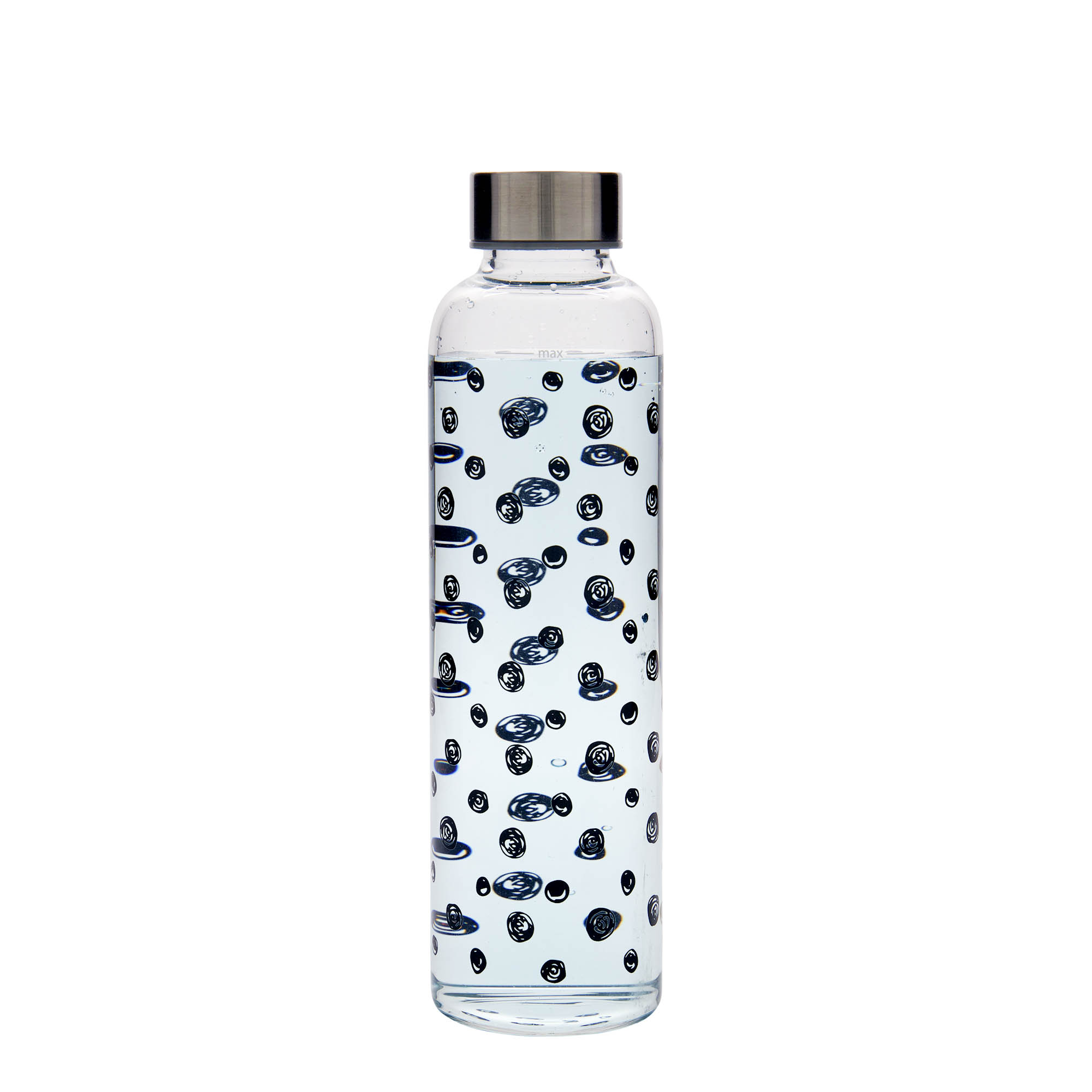 Flaša za piće 500 ml 'Perseus', motiv: Crne tačke, otvor: Navojni zatvarač