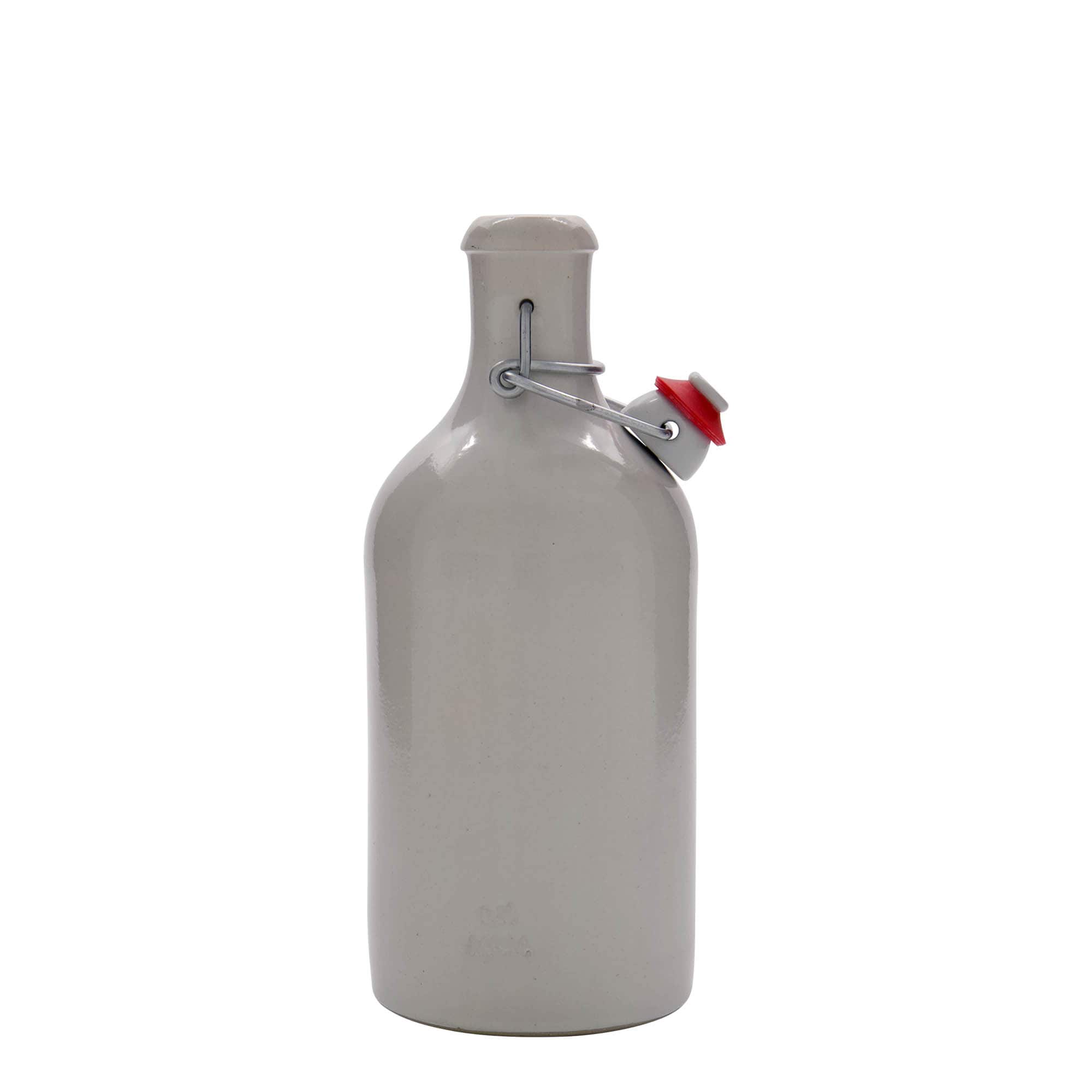 500 ml glineni vrč, kamenina, bijeli, otvor: zatvarač sa kopčom