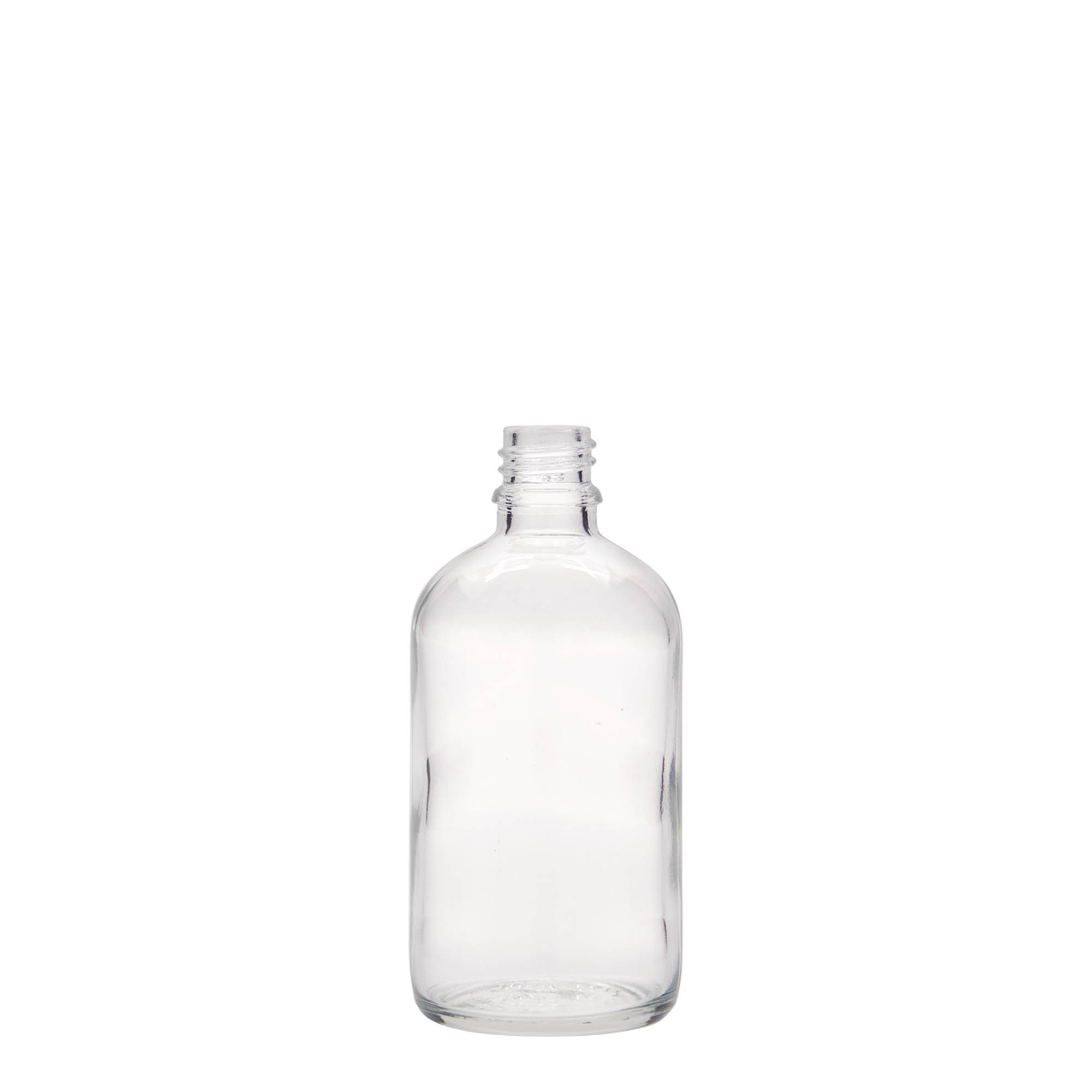 100 ml medicinska bočica, staklo, grlo: DIN 18