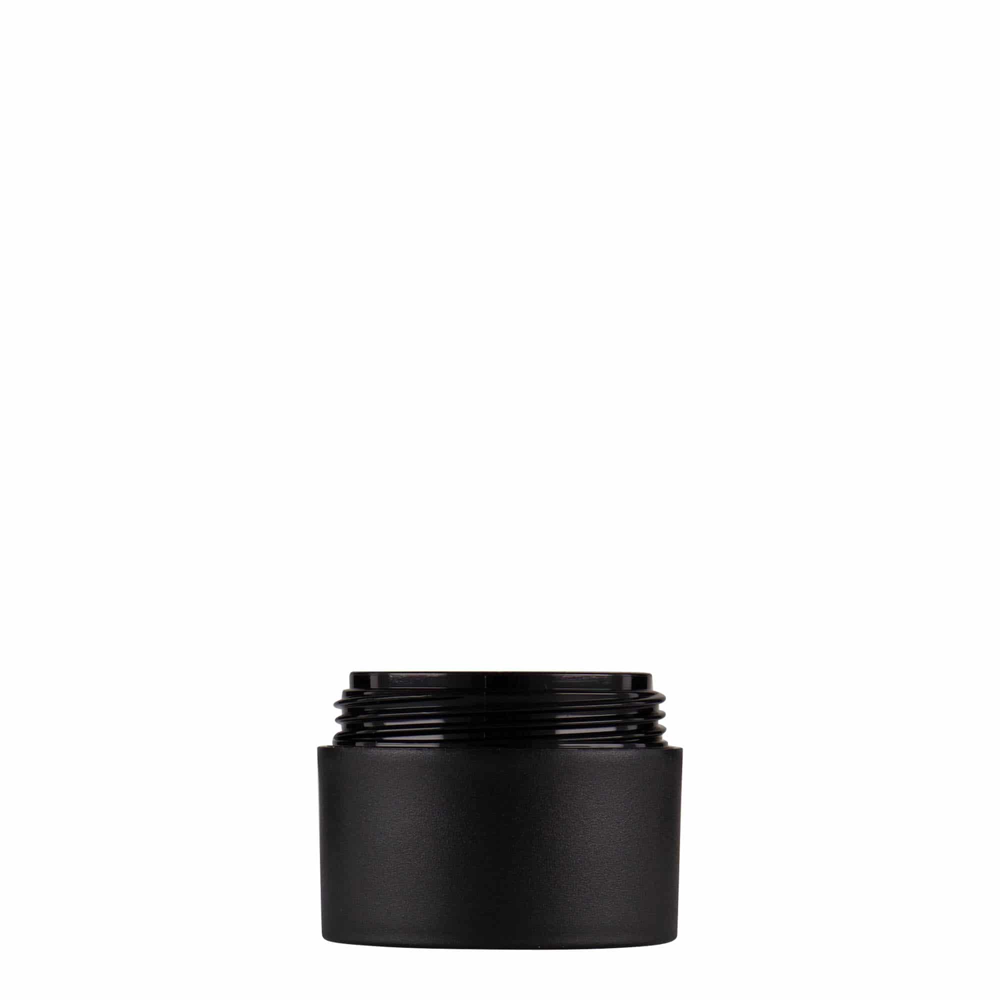Plastična posuda 15 ml 'Antonella', PP, crna, otvor: Navojni zatvarač Plastična posuda 15 ml 'Antonella', PP, crna, otvor: Navojni zatvarač