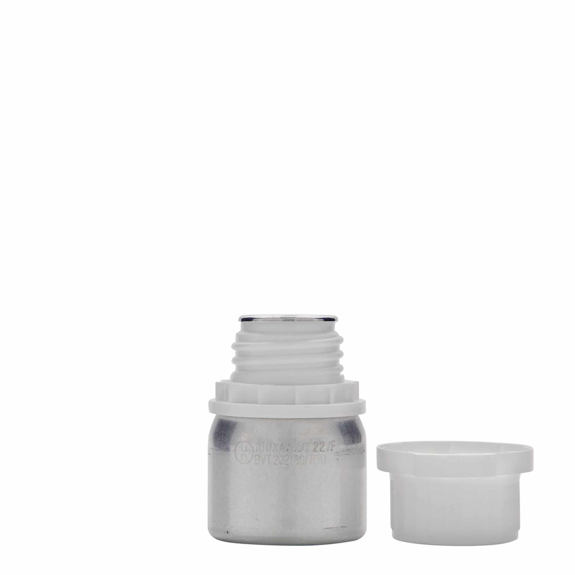 Aluminijumska flaša 50 ml, metal, srebrna, otvor: DIN 32