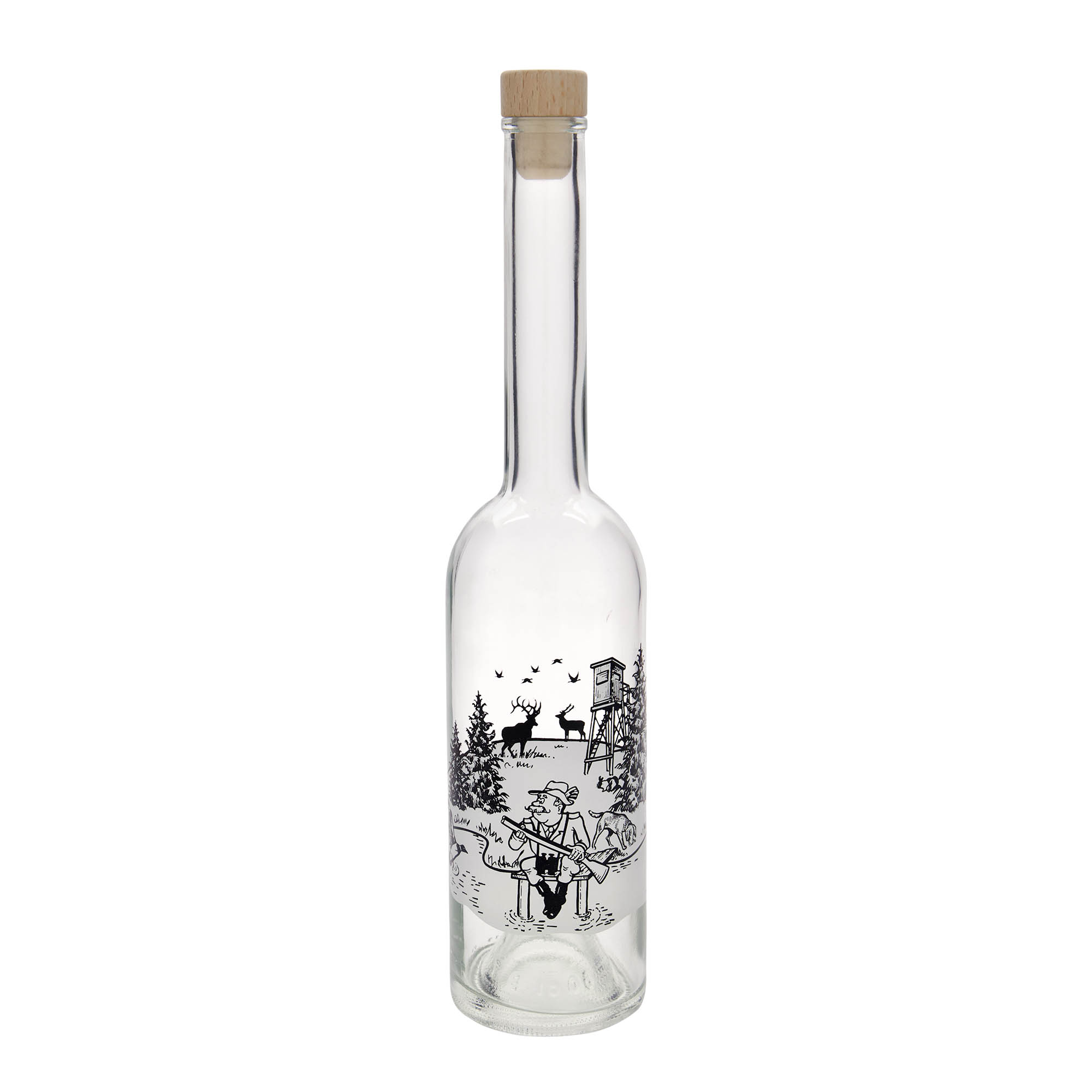 500 ml staklena boca 'Opera', motiv: Lovac, otvor: čep