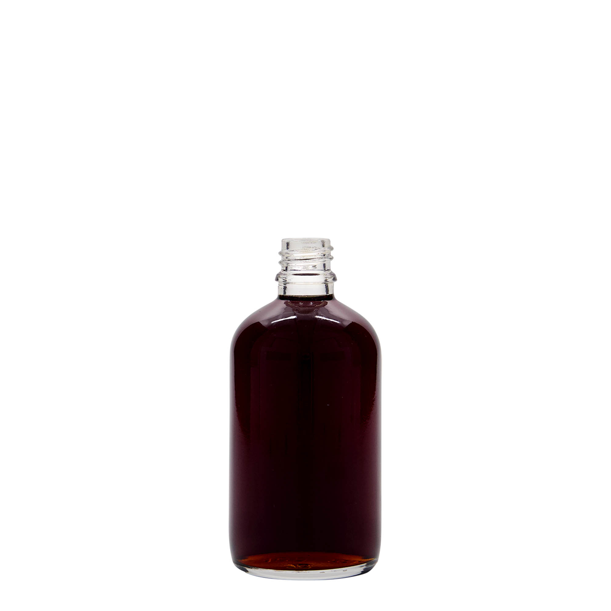 100 ml medicinska bočica, staklo, grlo: DIN 18