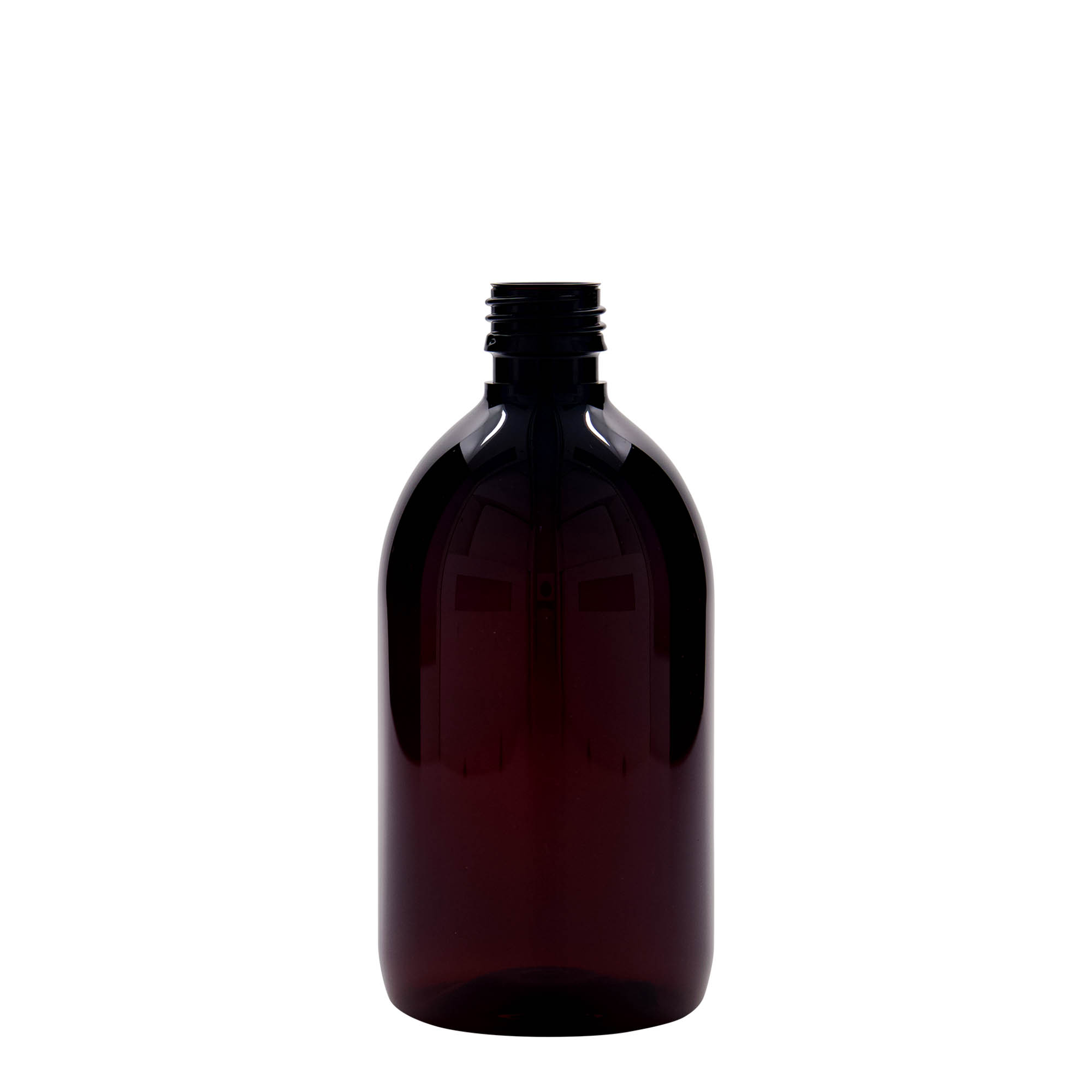500 ml PET medicinska boca, smeđa, plastika, grlo: PP 28