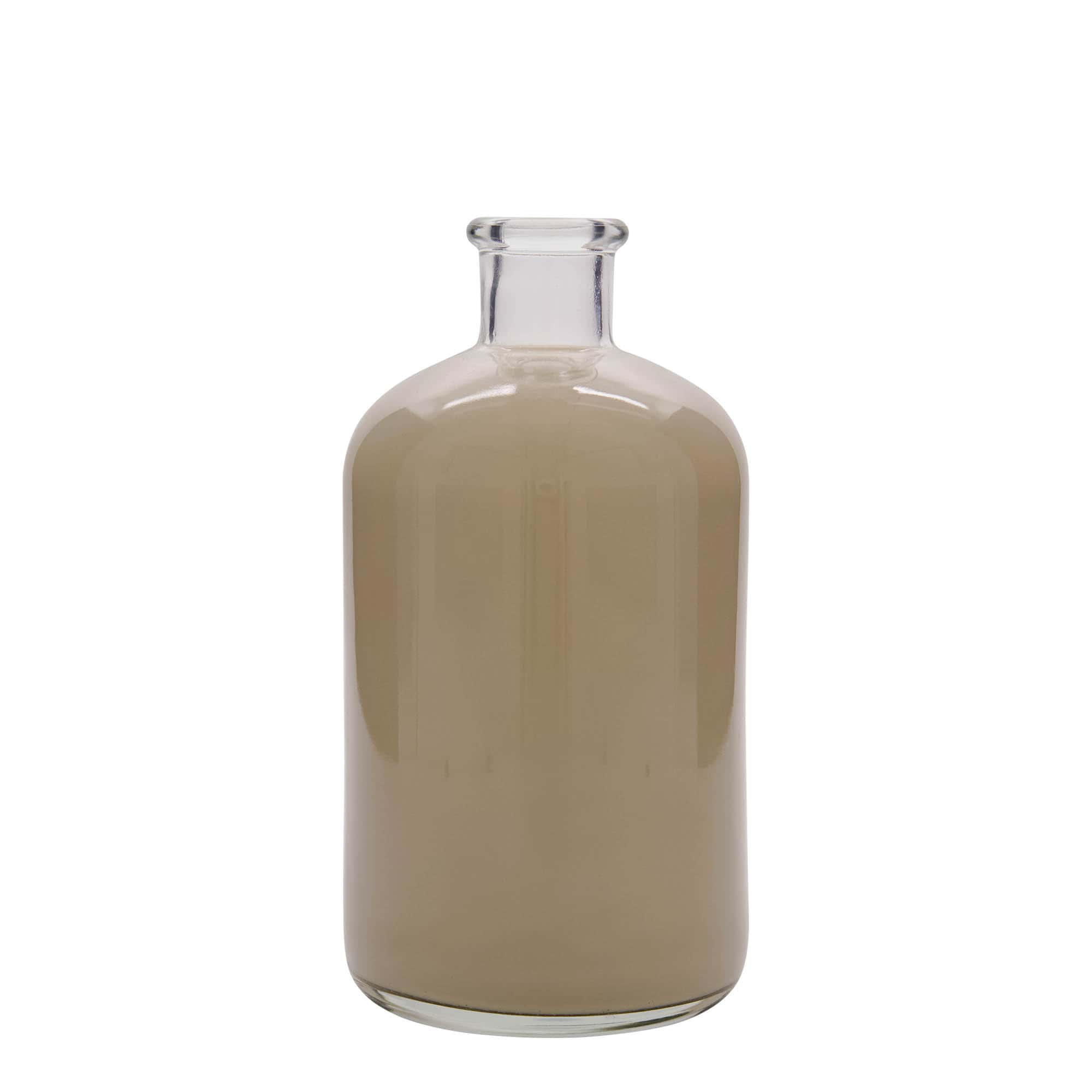 Staklena apotekarska flaša 1.000 ml, otvor: Pluto
