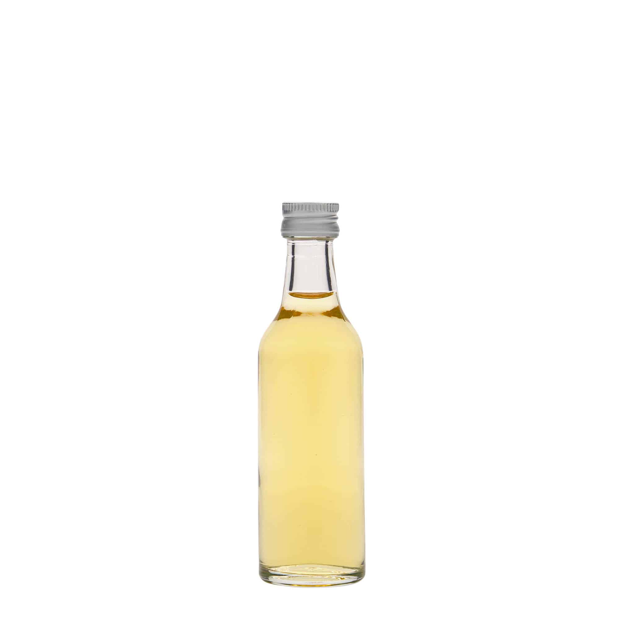 Staklena flaša sa ravnim vratom 50 ml, otvor: PP 28