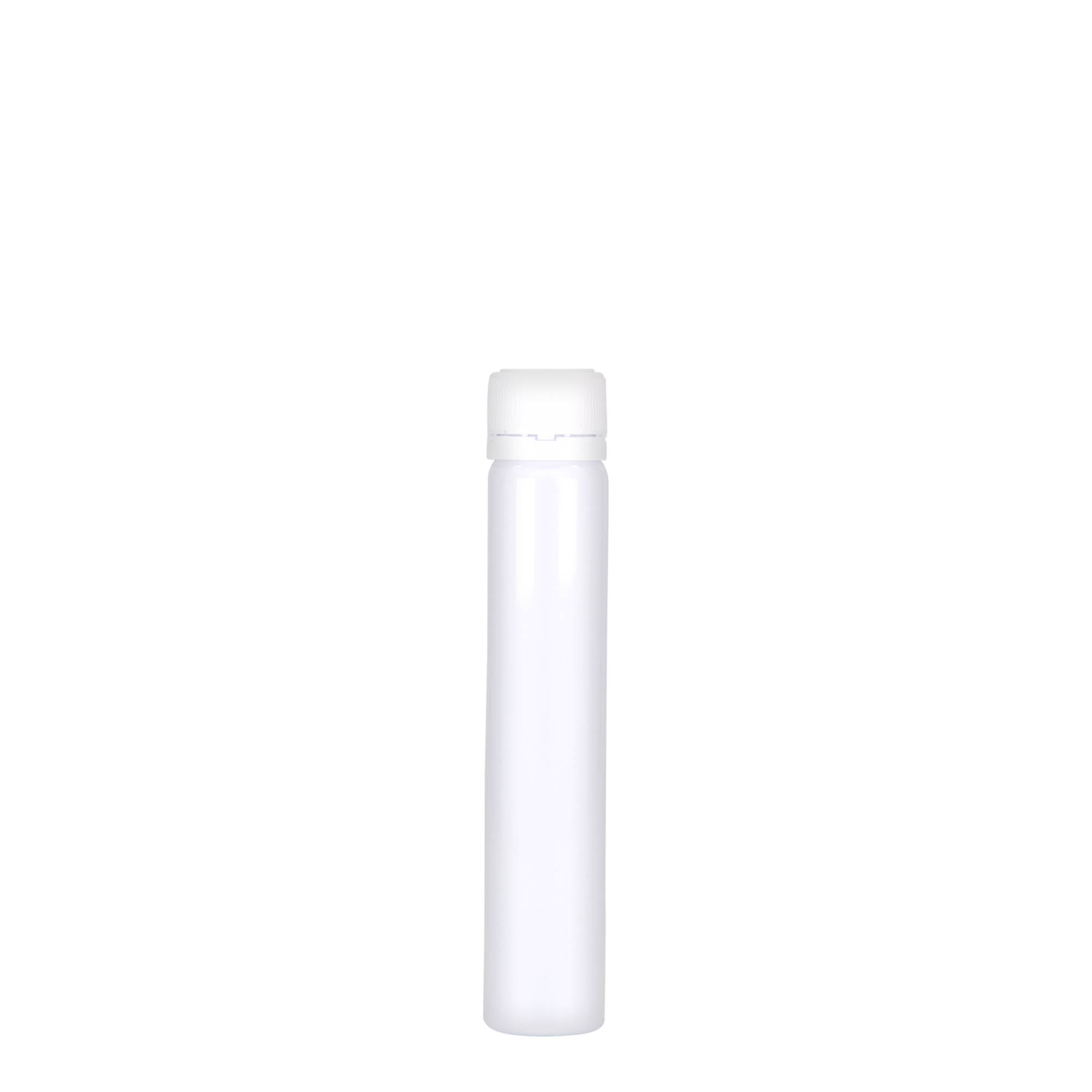 25 ml PET-cijev, plastika, bijela, otvor: navojni poklopac
