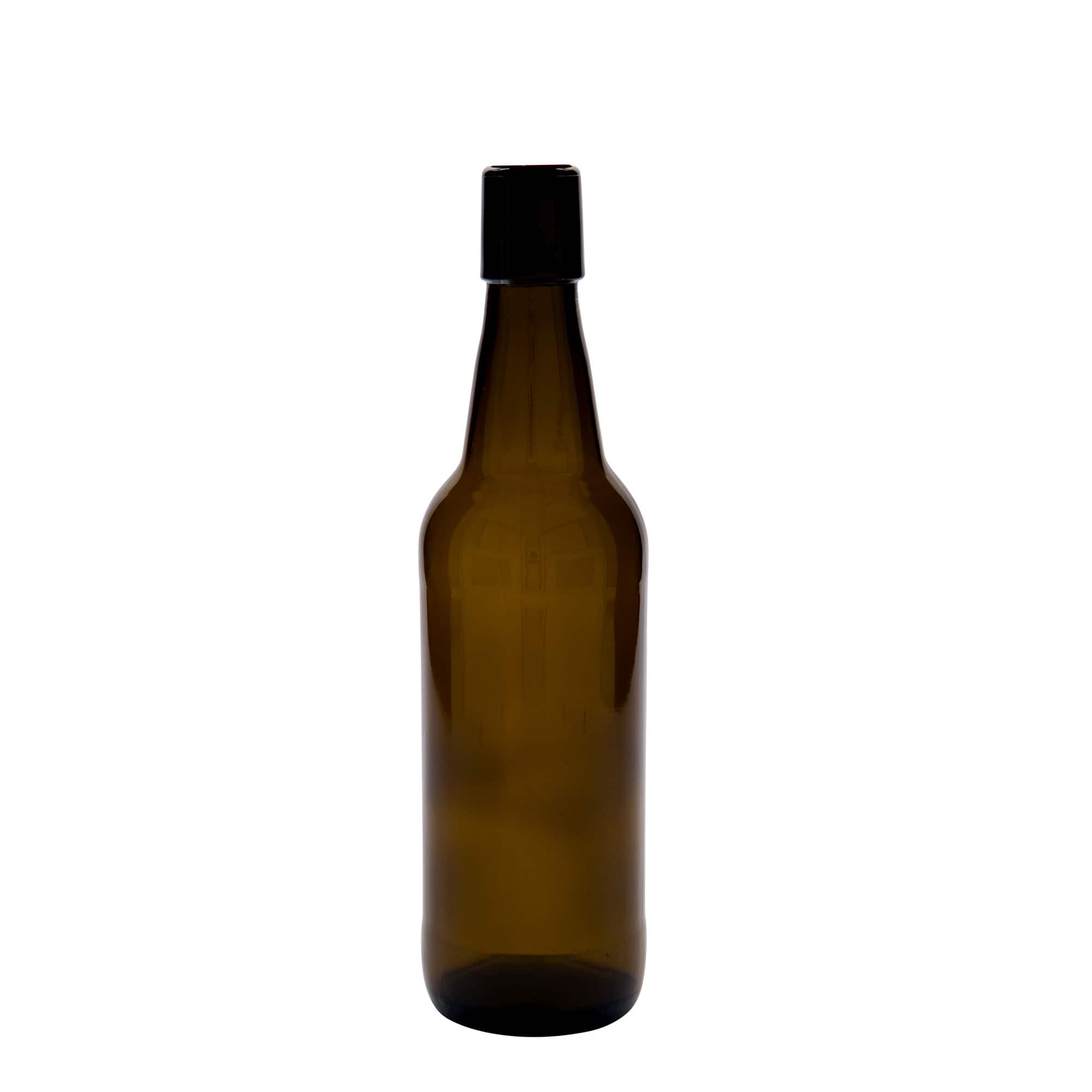 Flaša za pivo 500 ml, staklo, smeđa, otvor: Zatvarač sa žicom