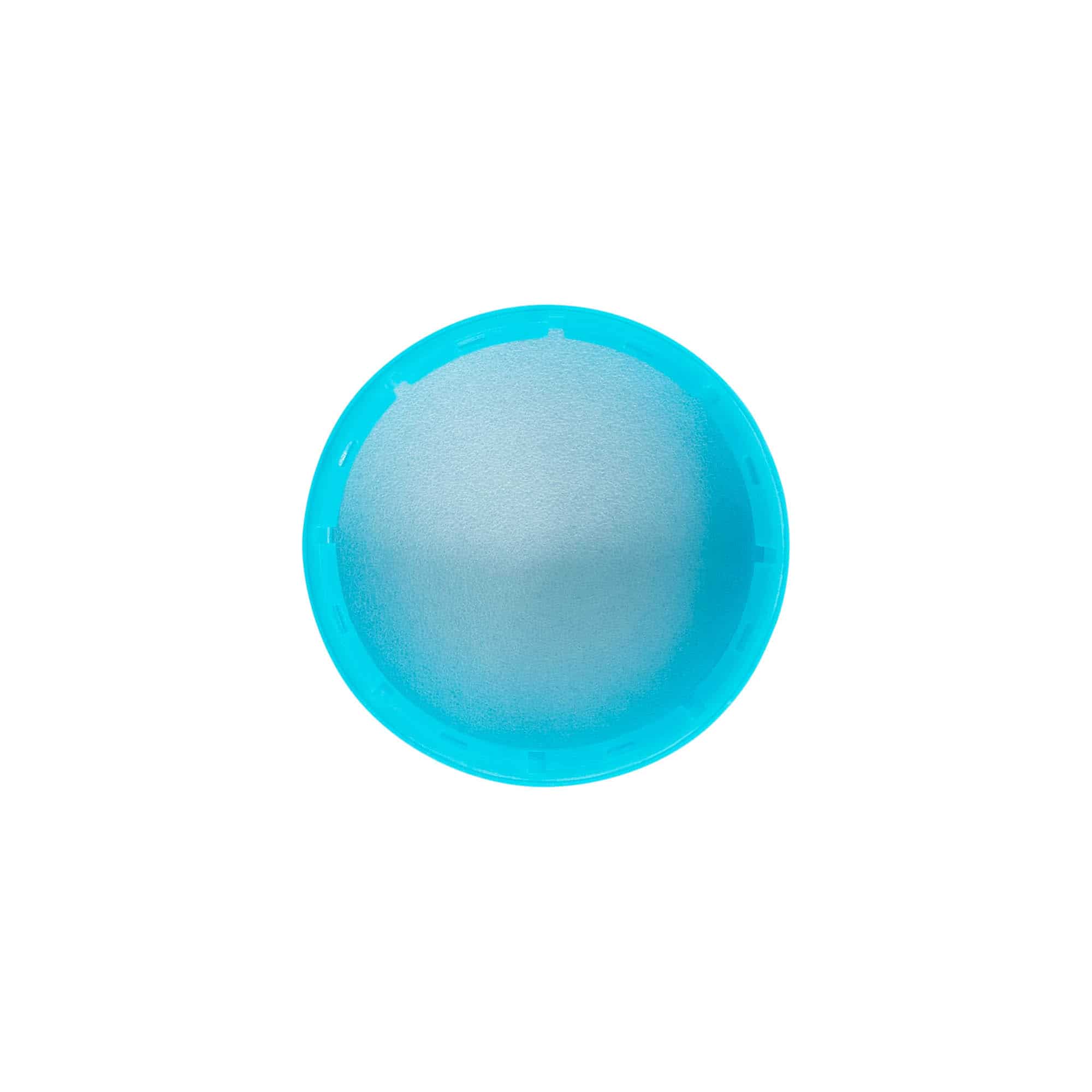 Navojni zatvarač 40 mm, PE plastika, svijetlo plava
