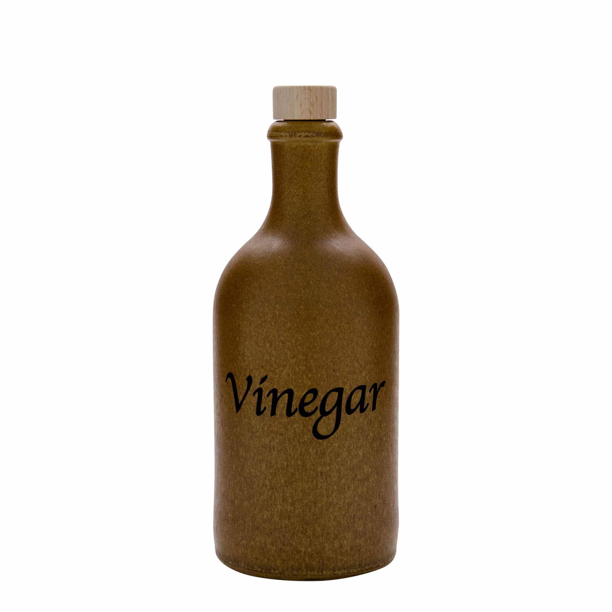Glineni vrč 500 ml, motiv: Ocat, keramika, smeđa-kristalna, otvor: Pluto