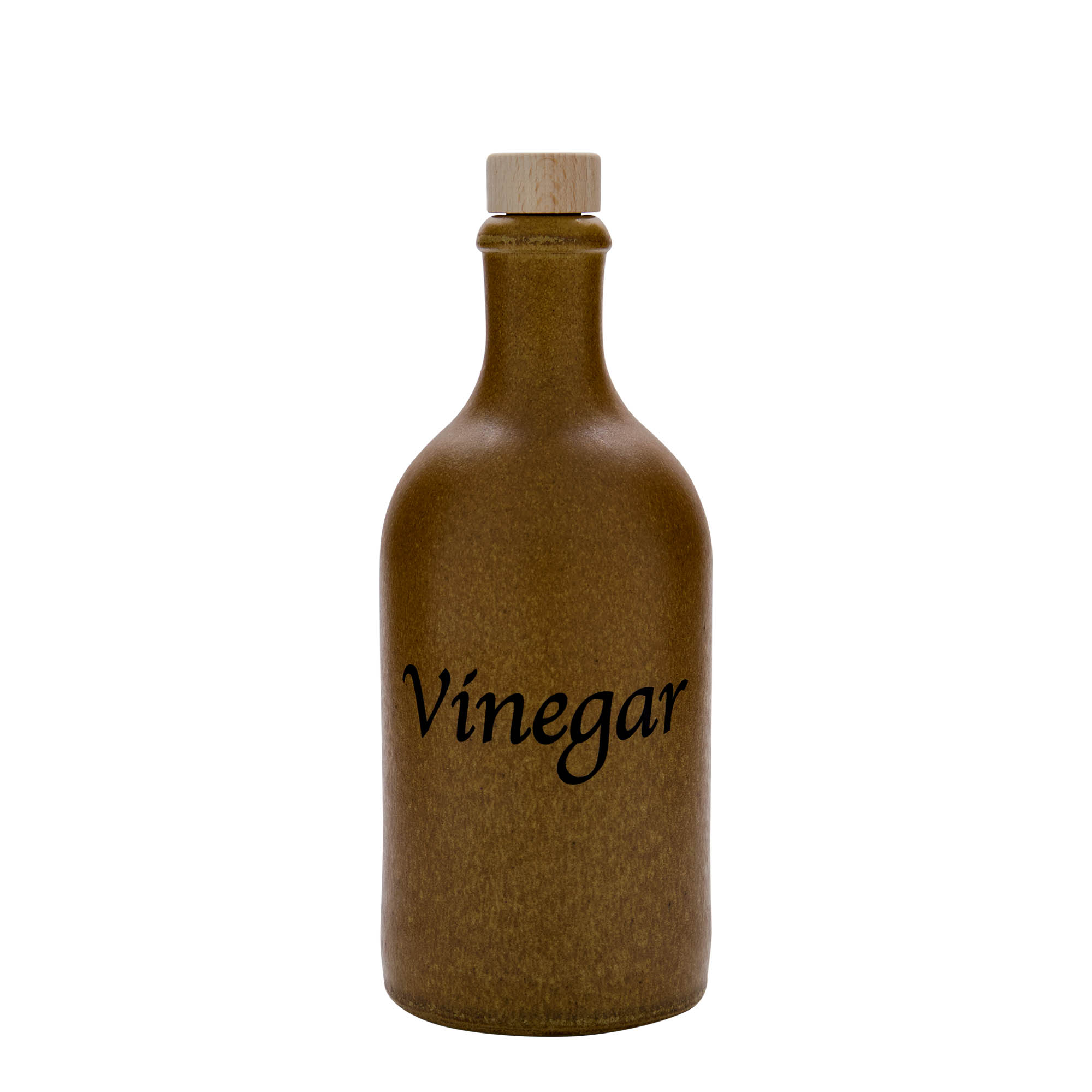 500 ml glineni vrč, motiv: ocat, kamenina, smeđe-kristalni, otvor: pluta