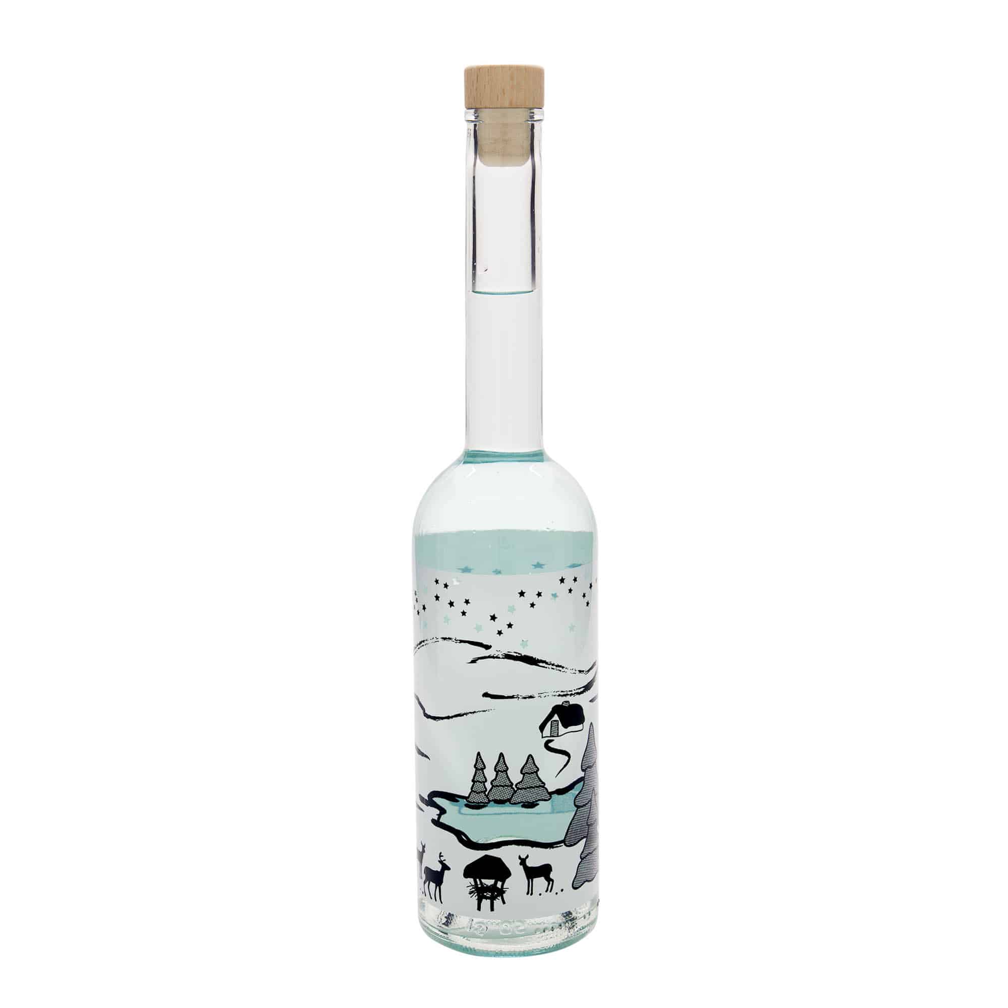 500 ml staklena boca 'Opera', motiv: Zimski san-Bianco, grlo: plutanje 500 ml staklena boca 'Opera', motiv: Zimski san-Bianco, grlo: plutanje