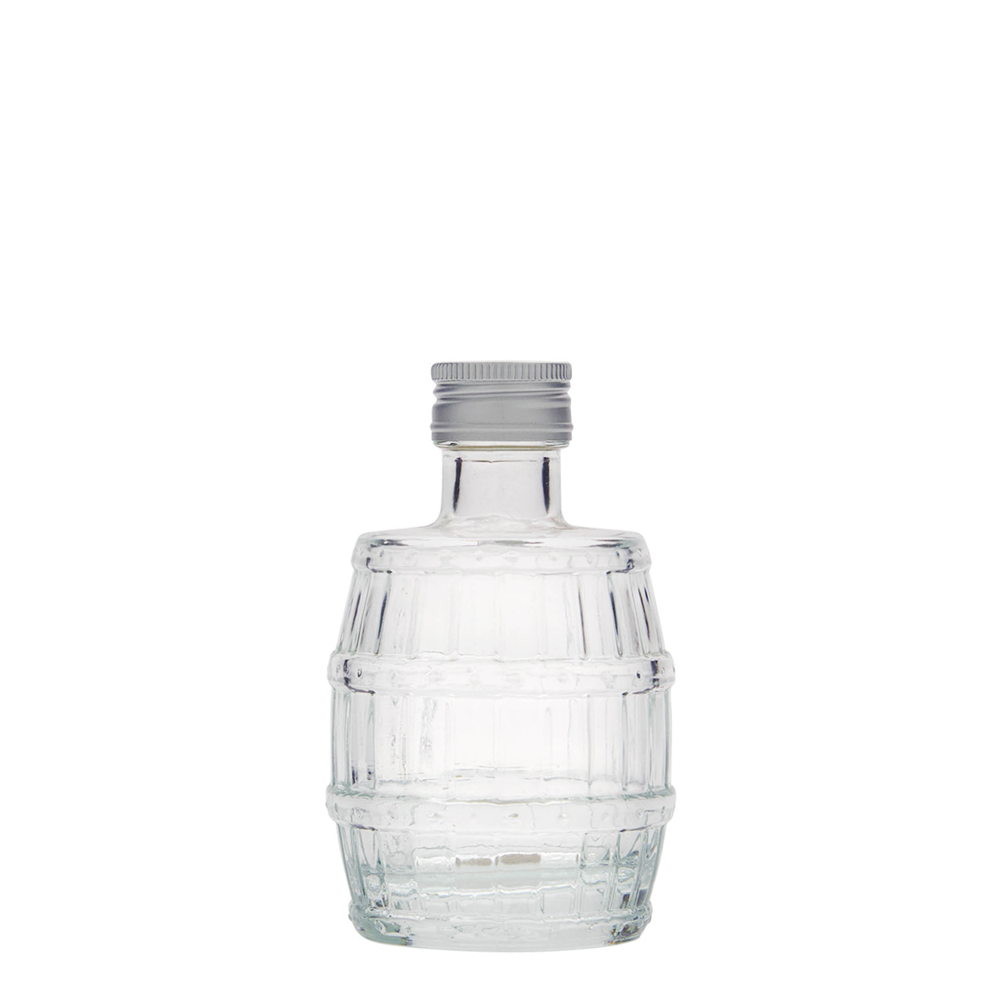 100 ml staklena boca 'Bačva', grlo: PP 24 100 ml staklena boca 'Bačva', grlo: PP 24