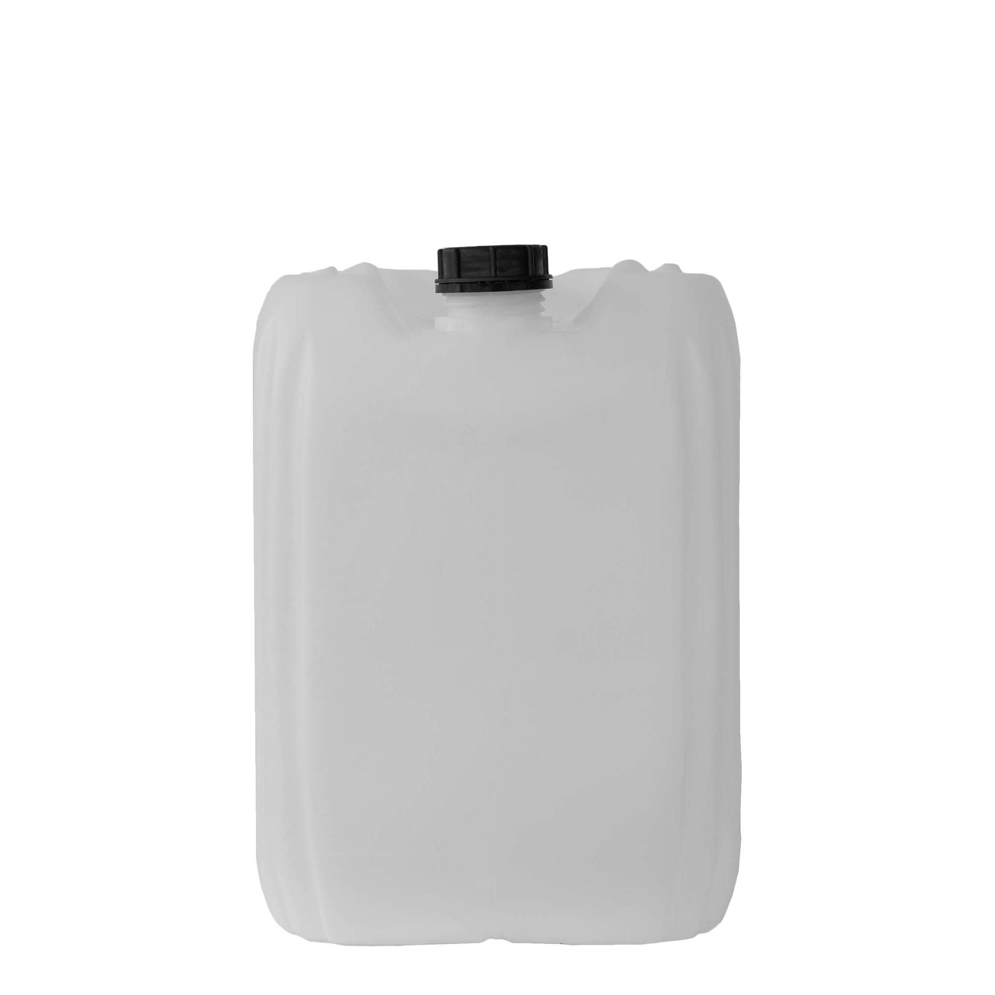 30 l kanister, pravougaoni, HDPE plastika, prirodni, otvor: ND 60
