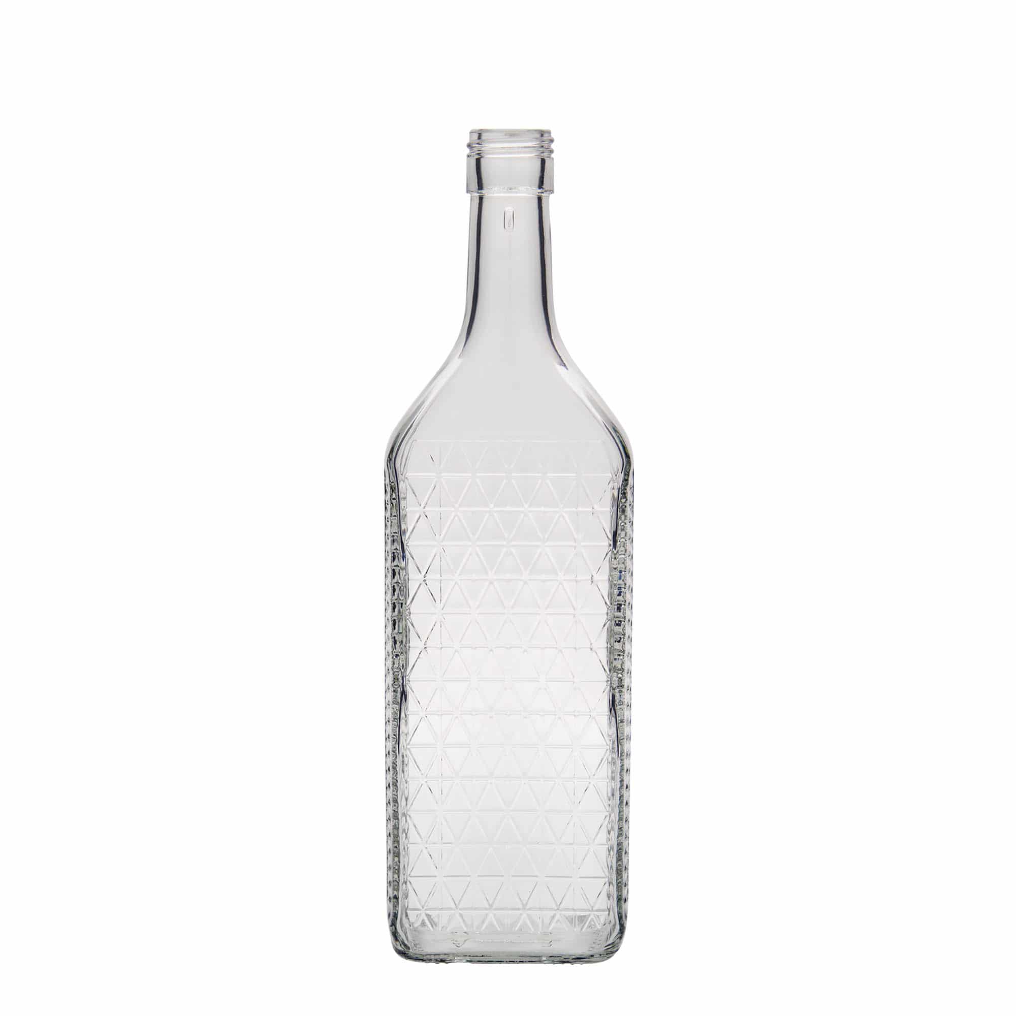 Staklena flaša 700 ml 'Caruso', kvadratna, otvor: PP 31,5 Staklena flaša 700 ml 'Caruso', kvadratna, otvor: PP 31,5