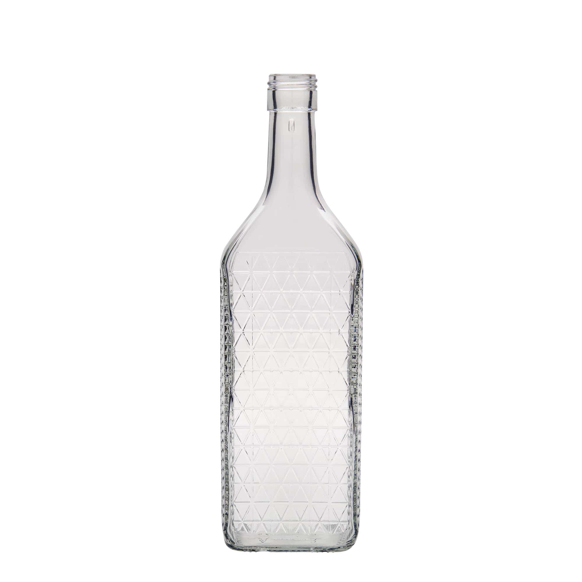 700 ml staklena boca „Caruso“, pravokutna, grlo: PP 31,5