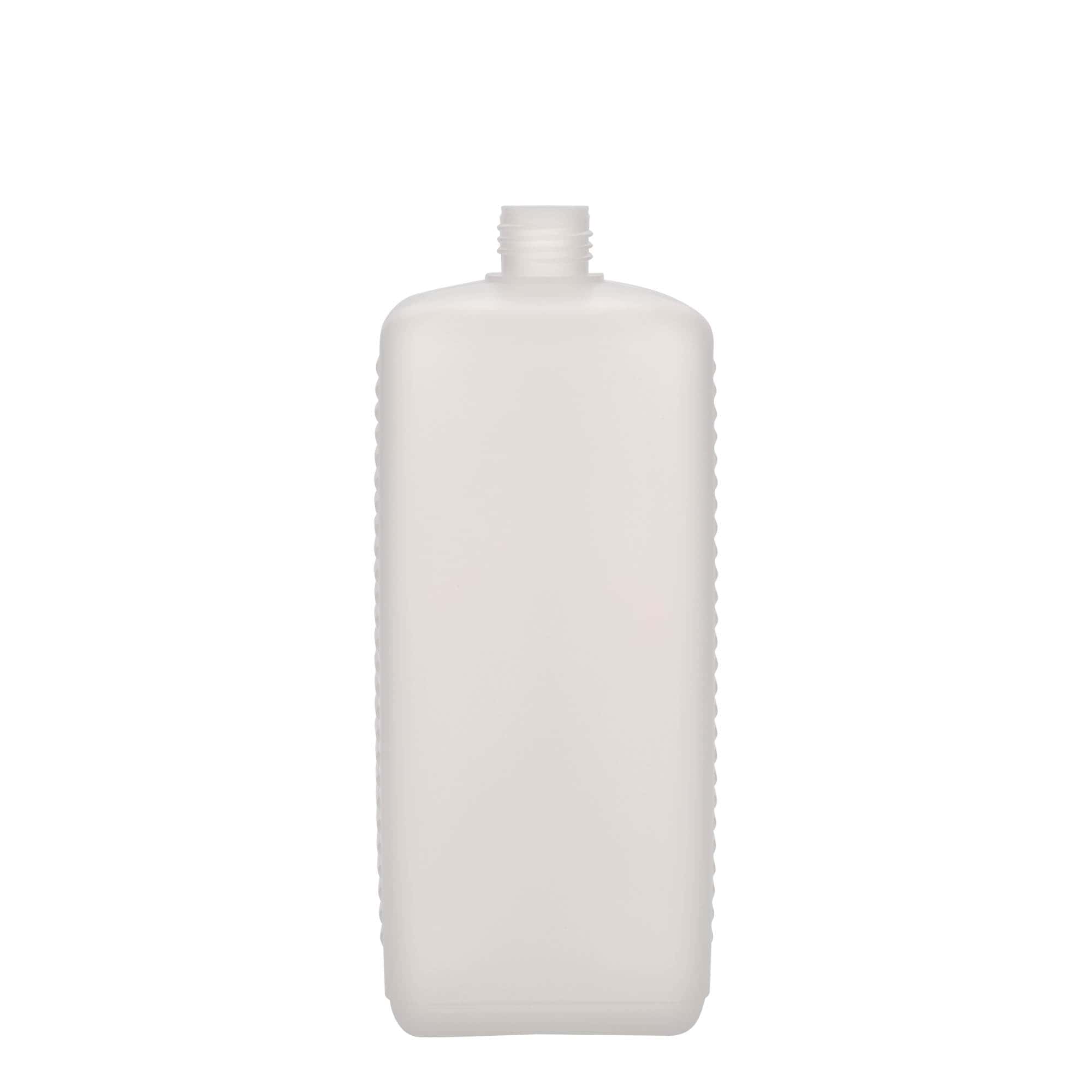 1.000 ml kanister boca, pravougaona, HDPE plastika, prirodna, otvor: DIN 25 EPE