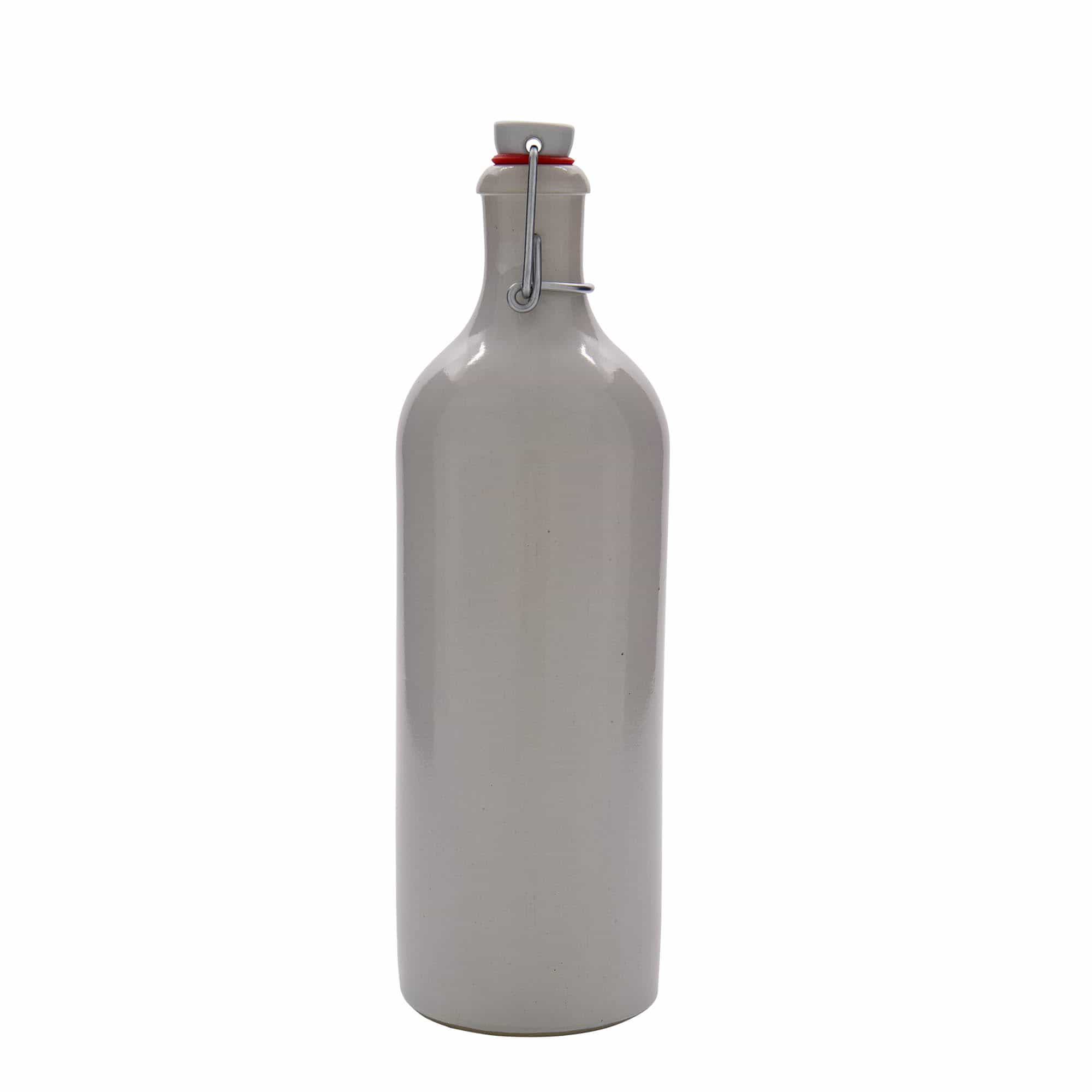 Glineni vrč 750 ml, keramika, bijela, otvor: Zatvarač sa žicom