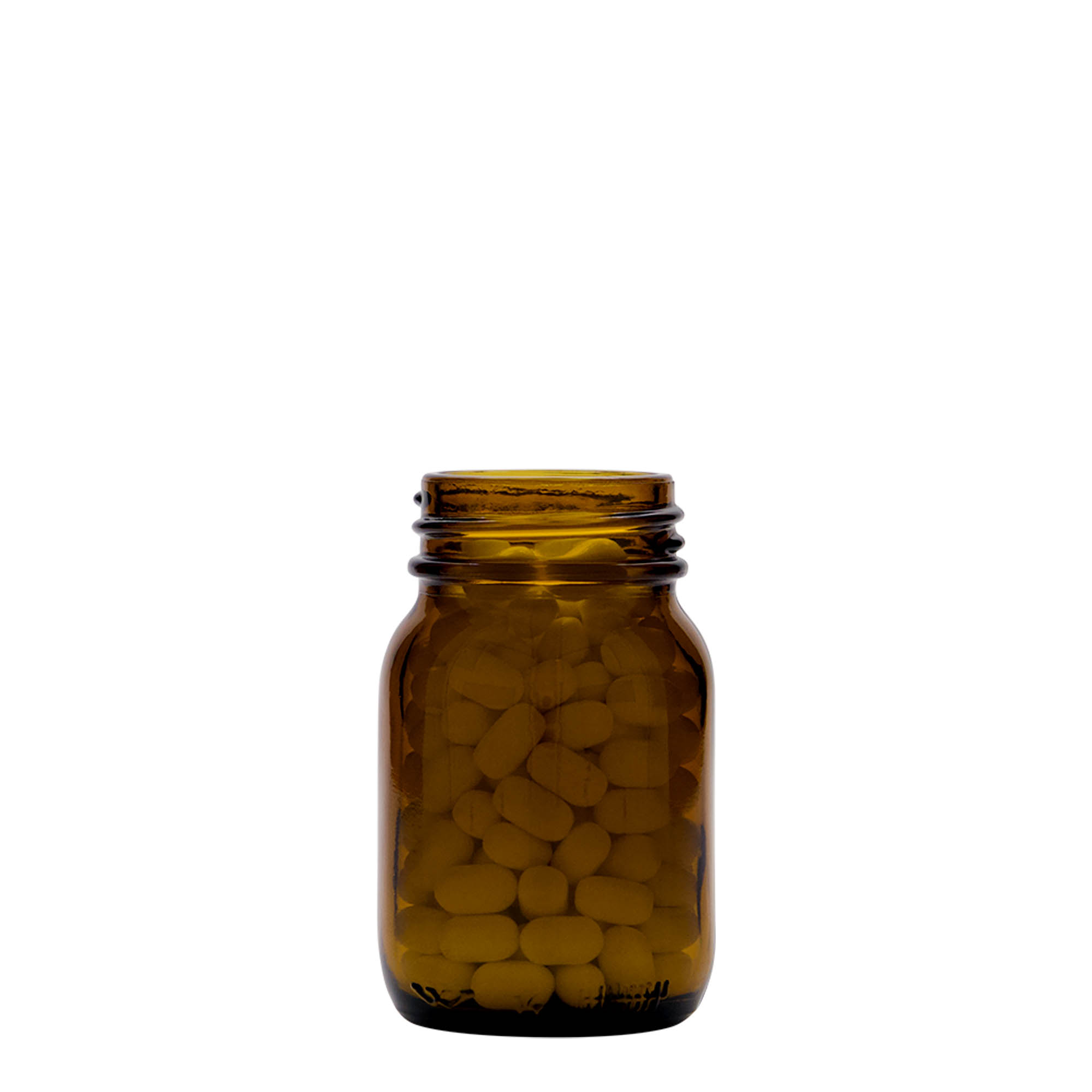 Staklenka sa širokim vratom 75 ml, smeđa, otvor: DIN 40