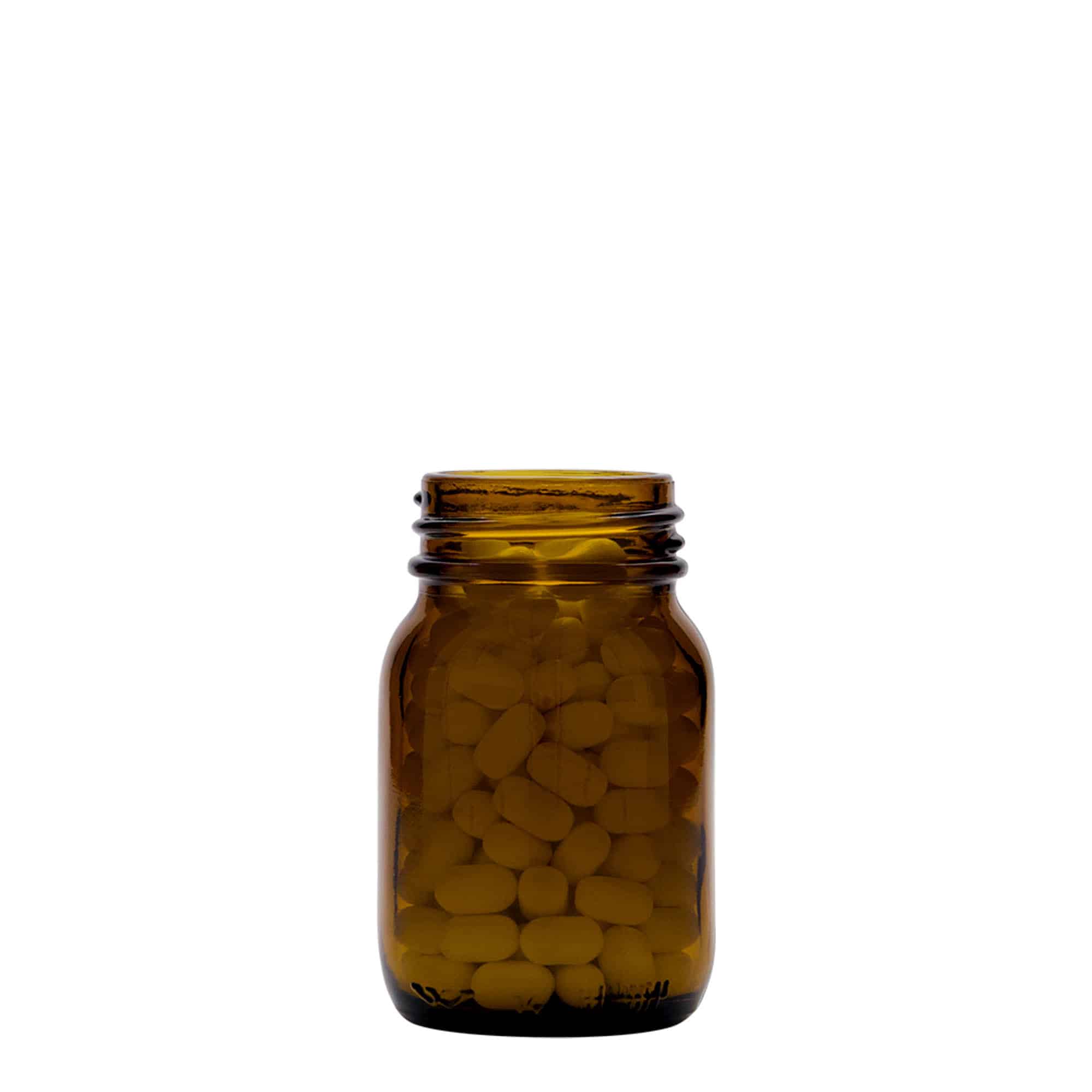 Staklenka sa širokim vratom 75 ml, smeđa, otvor: DIN 40