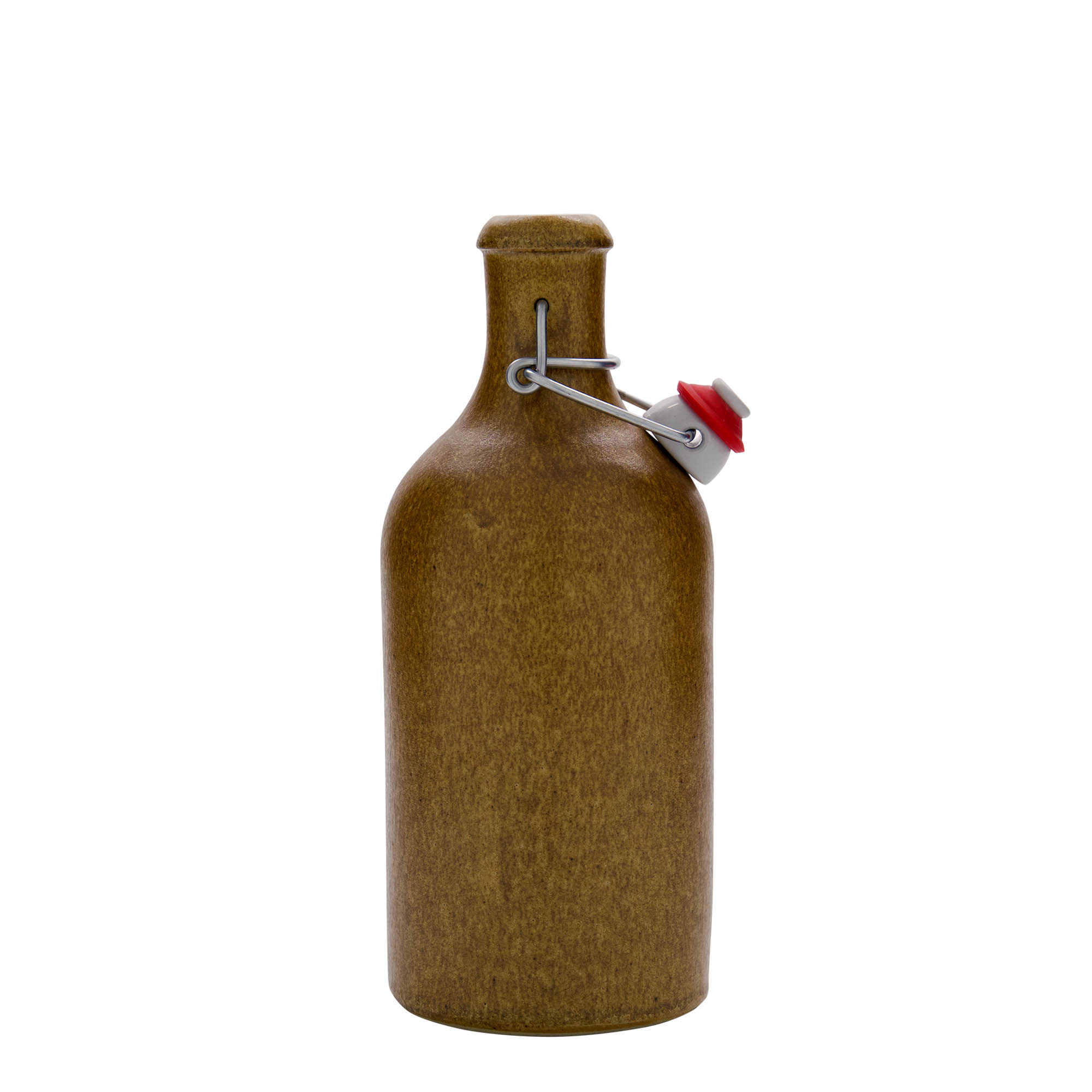 500 ml vrč za glinu, kamenina, smeđe-kristalni, otvor: zatvarač s kopčom