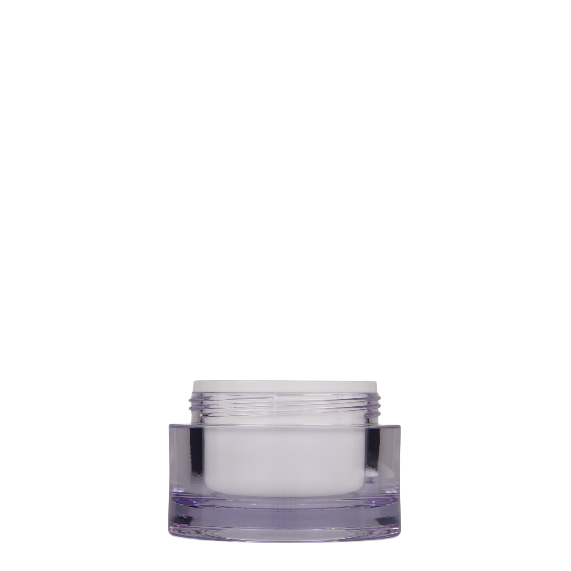 50 ml teglica, SAN-plastika, bijela, otvor: navojni poklopac