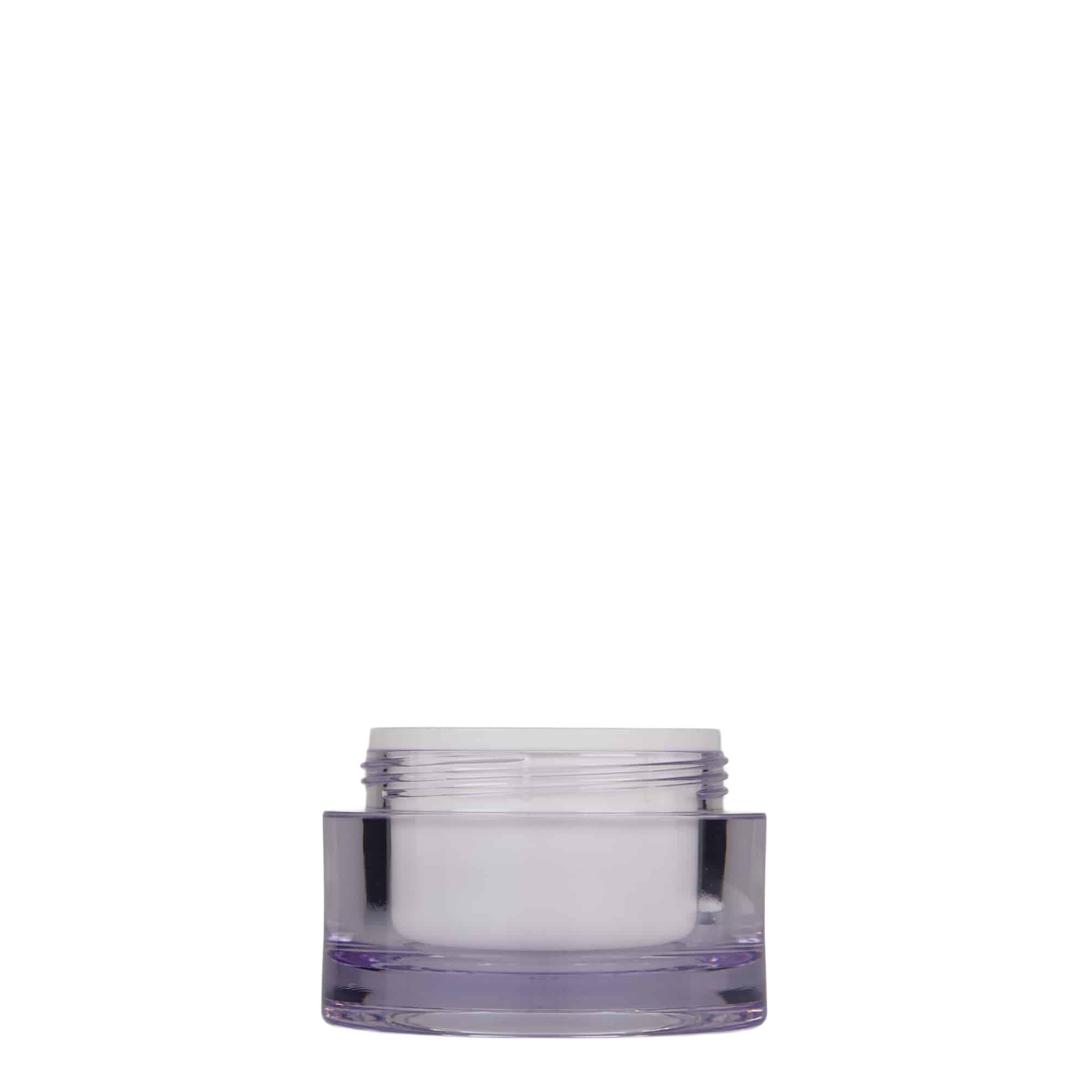 50 ml teglica, SAN-plastika, bijela, otvor: navojni poklopac