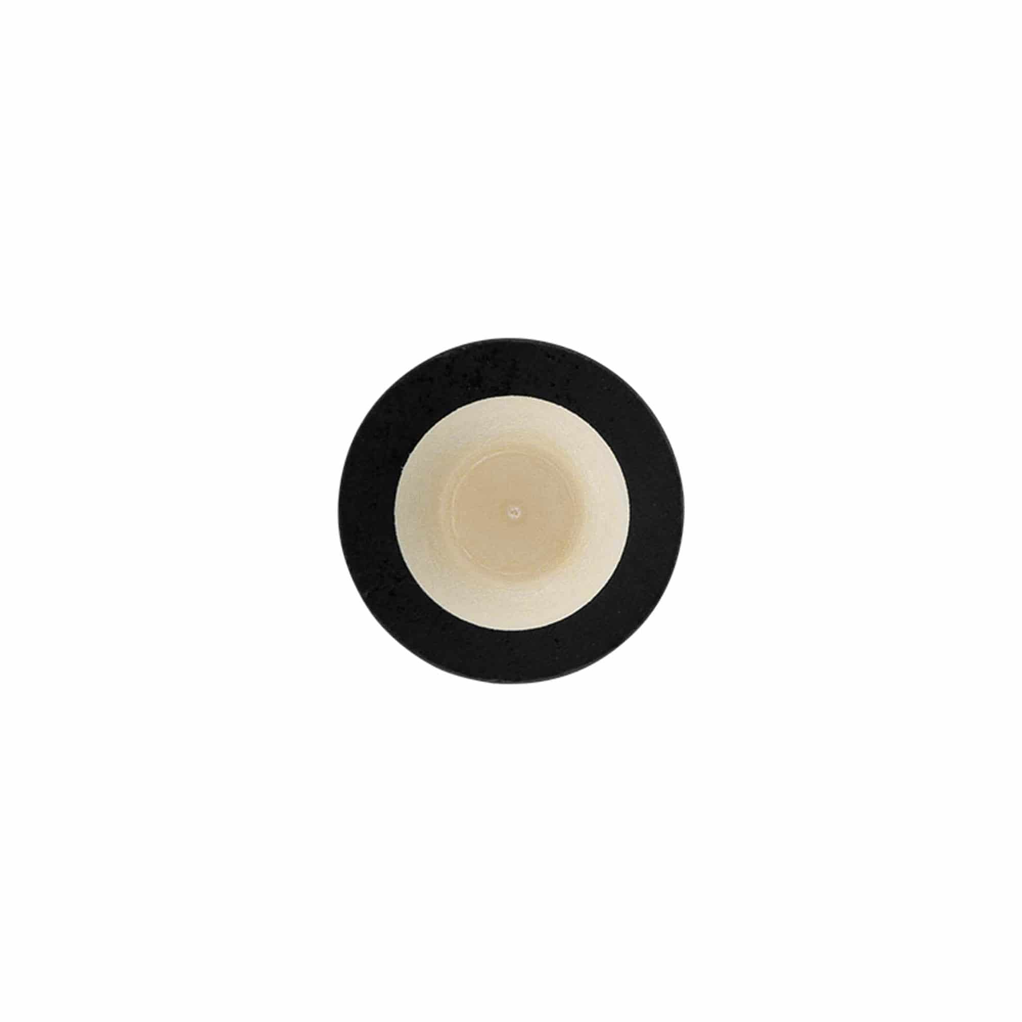 Čep s ručkom 19 mm, drvo/plastika, crni, za otvor: čep Čep s ručkom 19 mm, drvo/plastika, crni, za otvor: čep