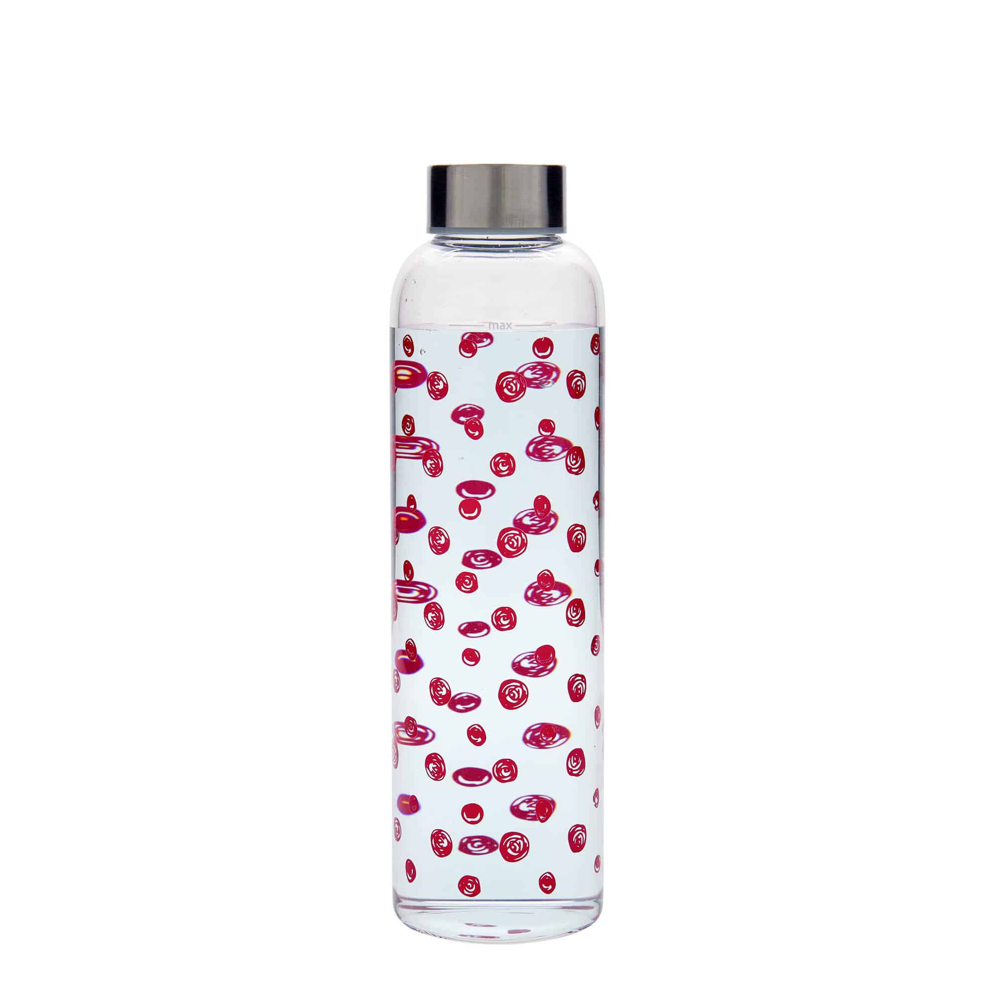 Flaša za piće 500 ml 'Perseus', motiv: Crvene tačke, otvor: Navojni zatvarač