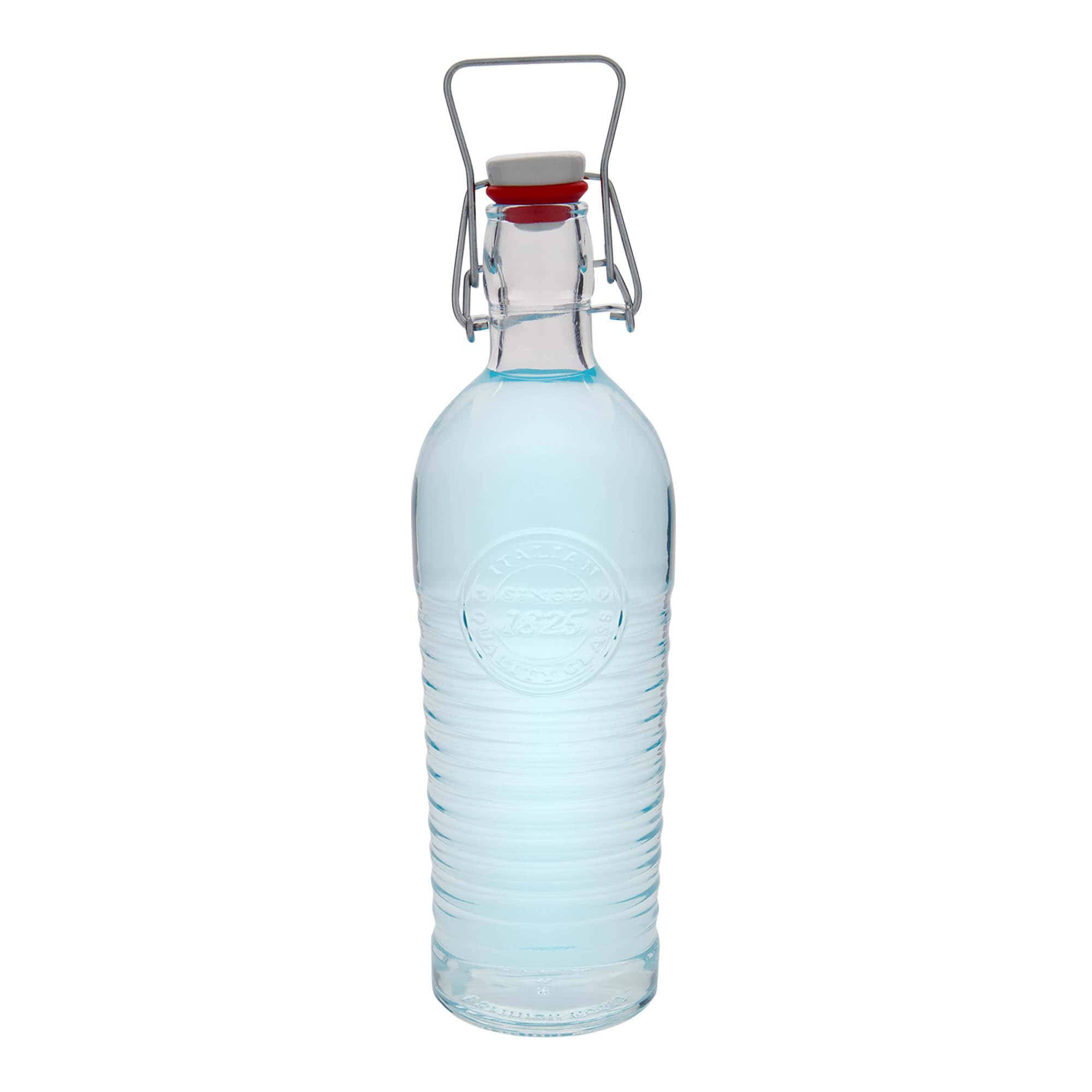 1.200 ml staklena boca 'Officina 1825', grlo: zatvarač s kopčom