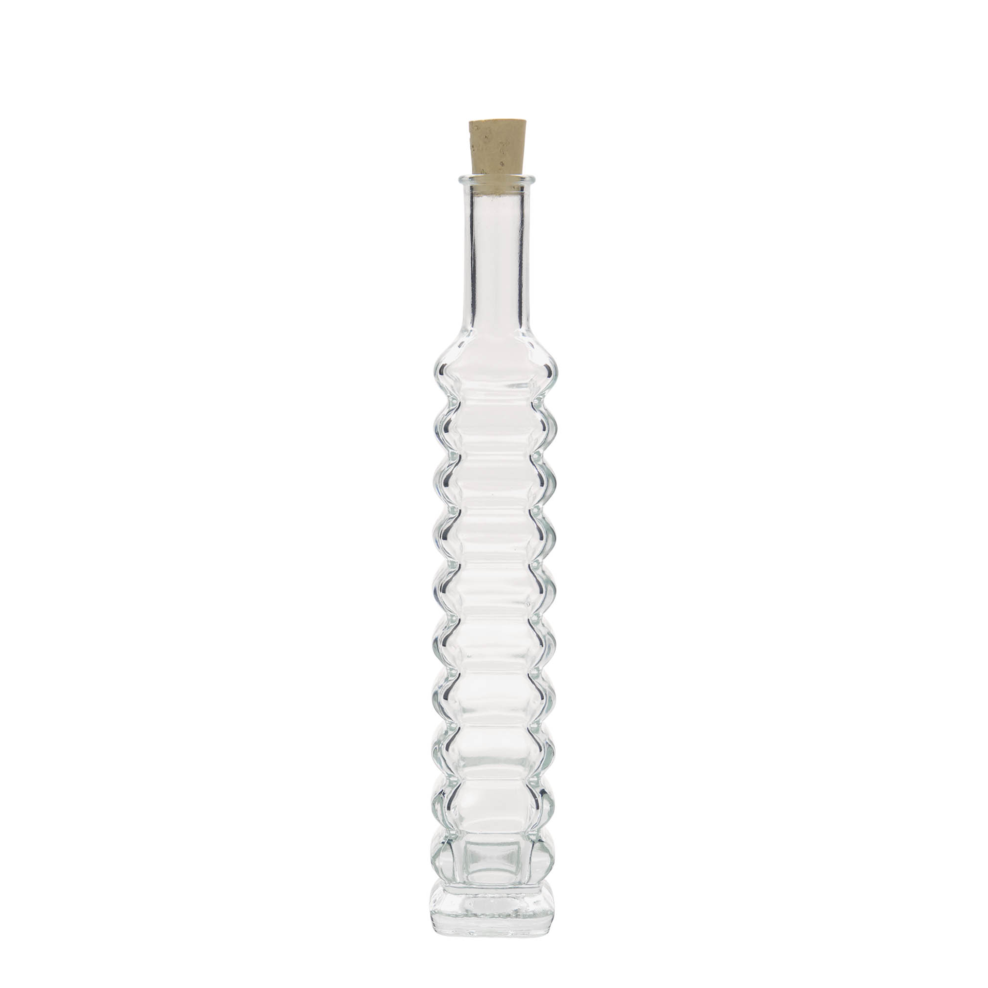 100 ml staklena boca „Roma“, kvadratna, grlo: čep