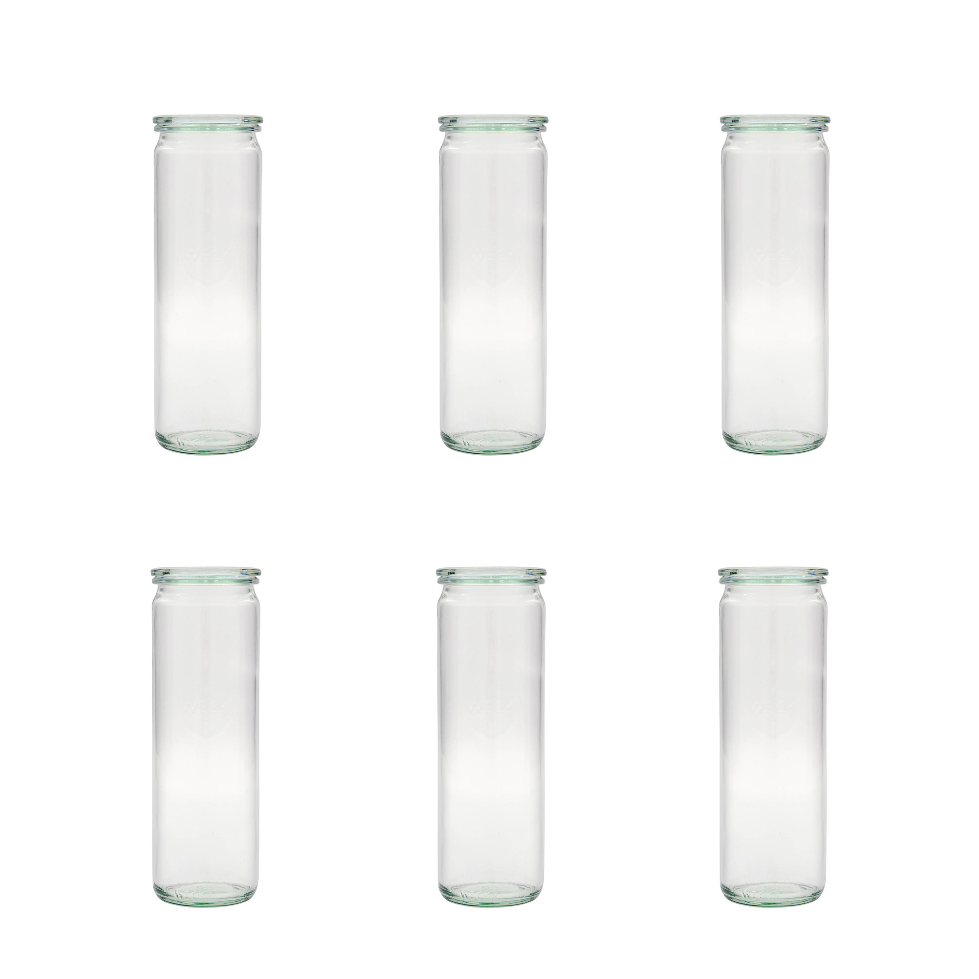 6x 600 ml WECK cilindar staklena tegla sa staklenim poklopcem RR 60