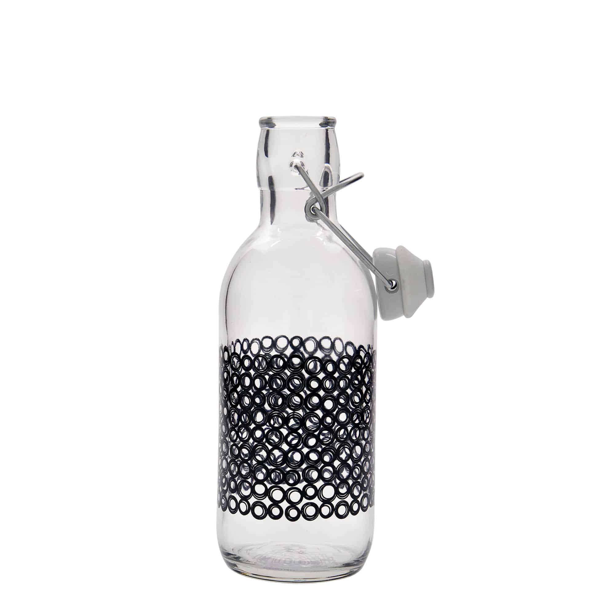 Staklena flaša 500 ml 'Emilia', motiv: Circola nero, otvor: Zatvarač sa žicom Staklena flaša 500 ml 'Emilia', motiv: Circola nero, otvor: Zatvarač sa žicom
