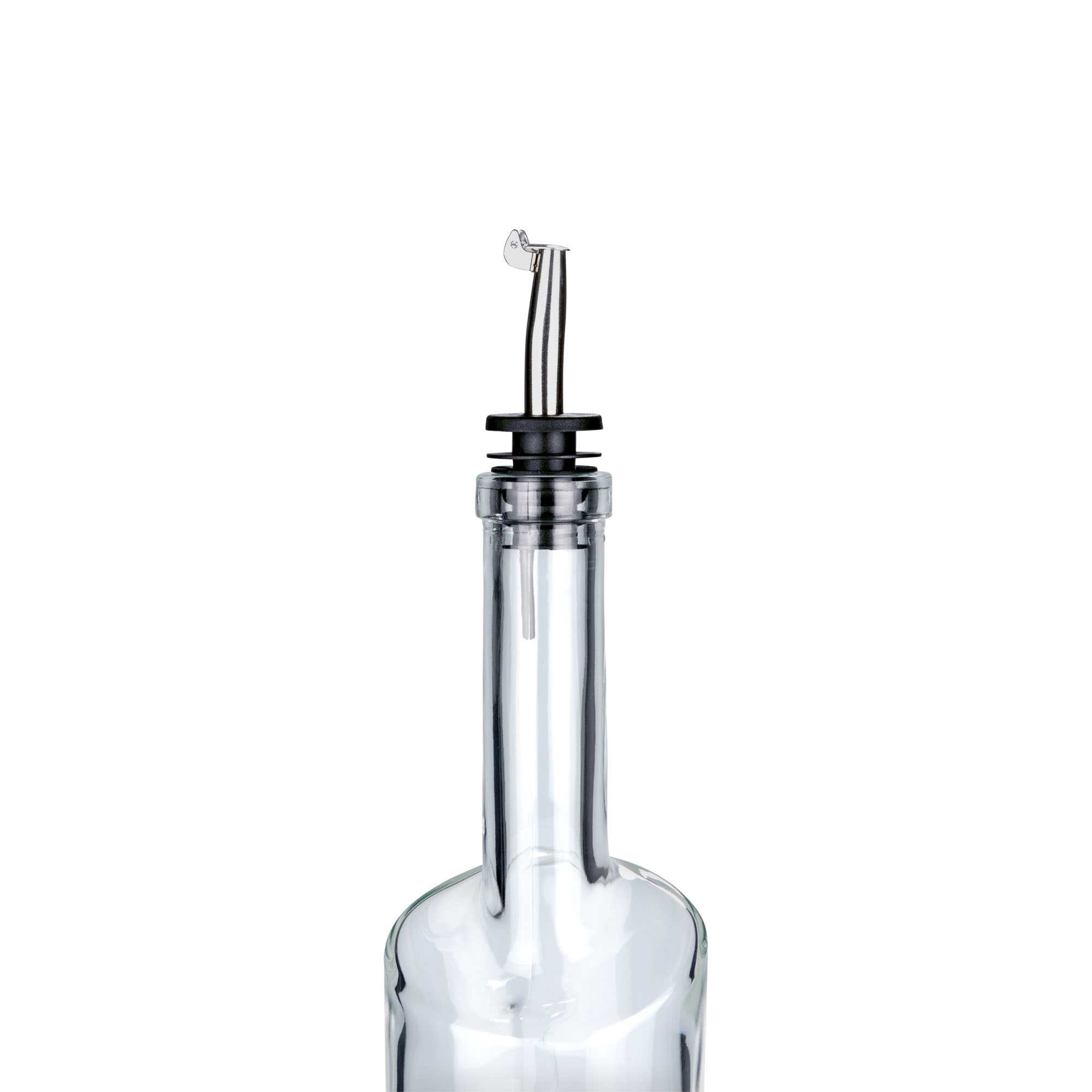 Inox izljev sa metalnim poklopcem, od nehrđajućeg čelika, srebrne boje