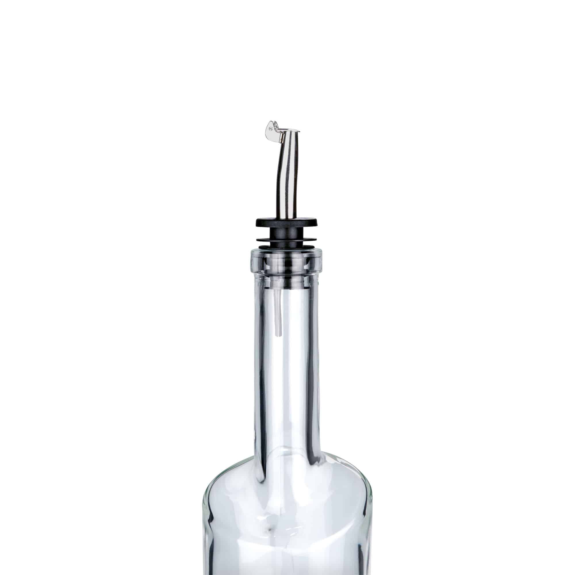 Inox izljev sa metalnim poklopcem, od nehrđajućeg čelika, srebrne boje