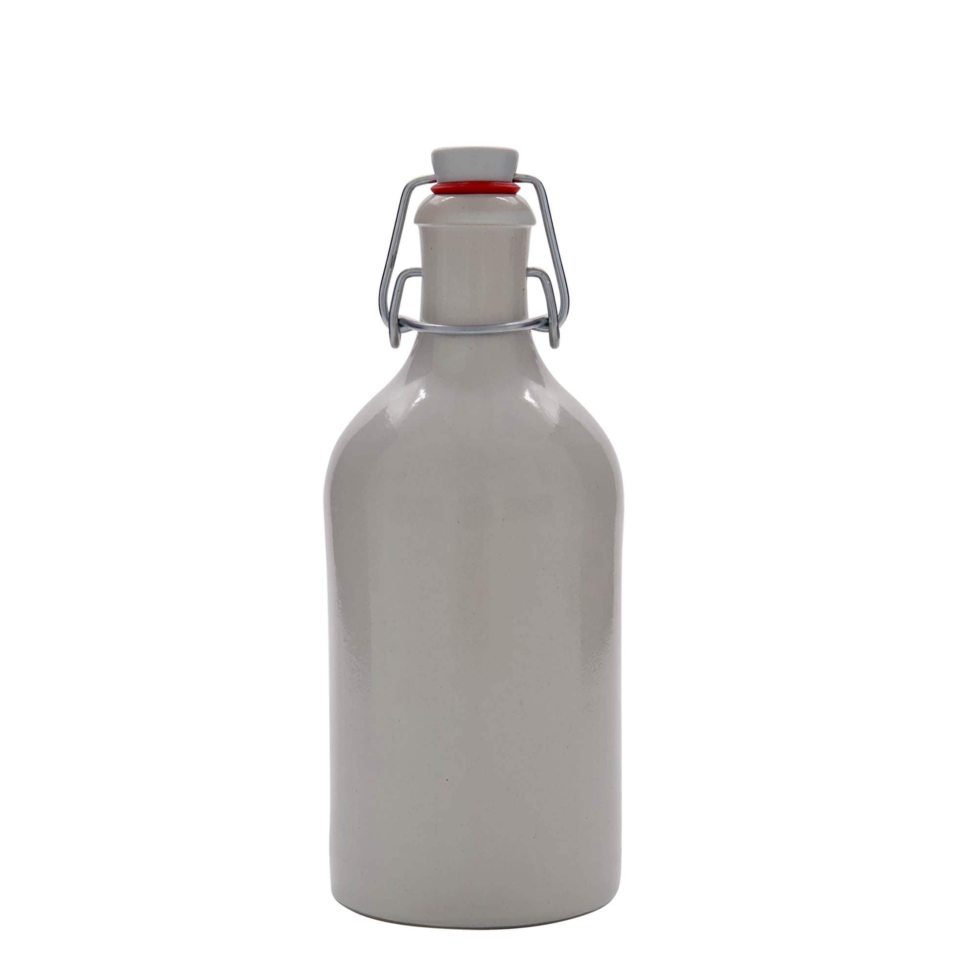 500 ml glineni vrč, kamenina, bijeli, otvor: zatvarač sa kopčom
