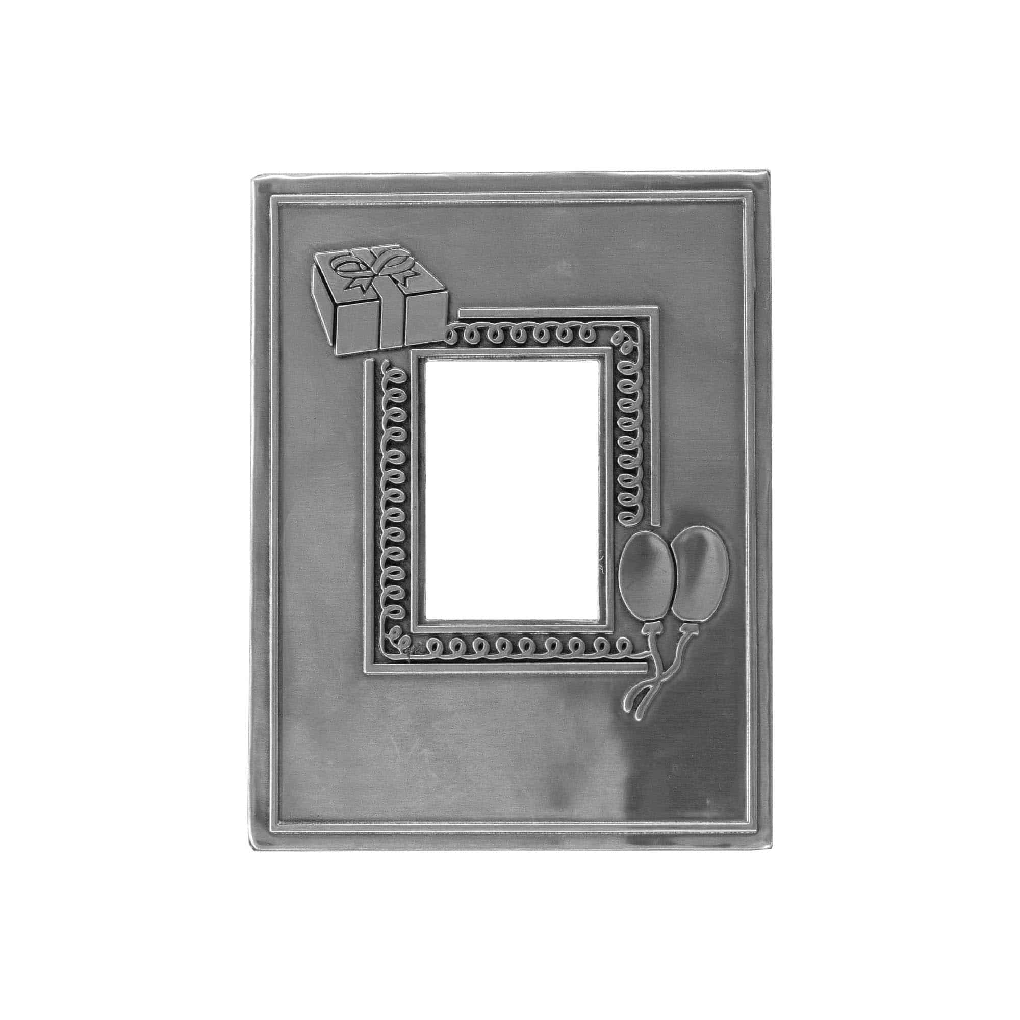 Limena etiketa 'Slika', kvadratna, metal, srebrna Limena etiketa 'Slika', kvadratna, metal, srebrna