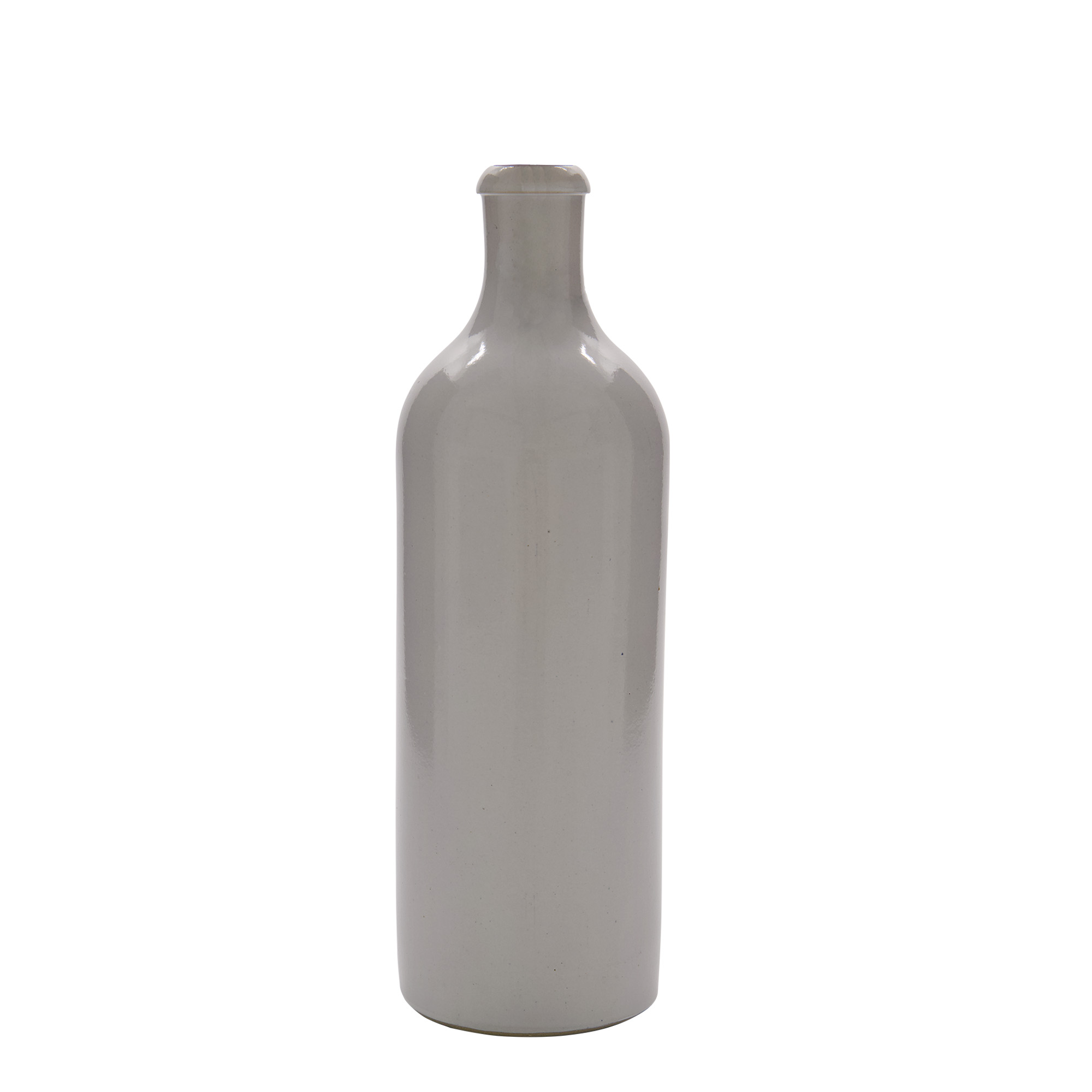 750 ml glineni vrč, kamenina, bijeli, otvor: zatvarač sa kopčom