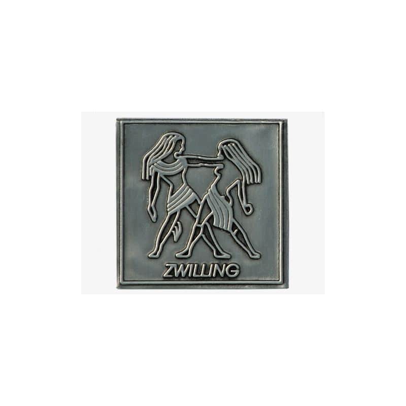Limena etiketa 'Blizanac', kvadratna, metal, srebrna