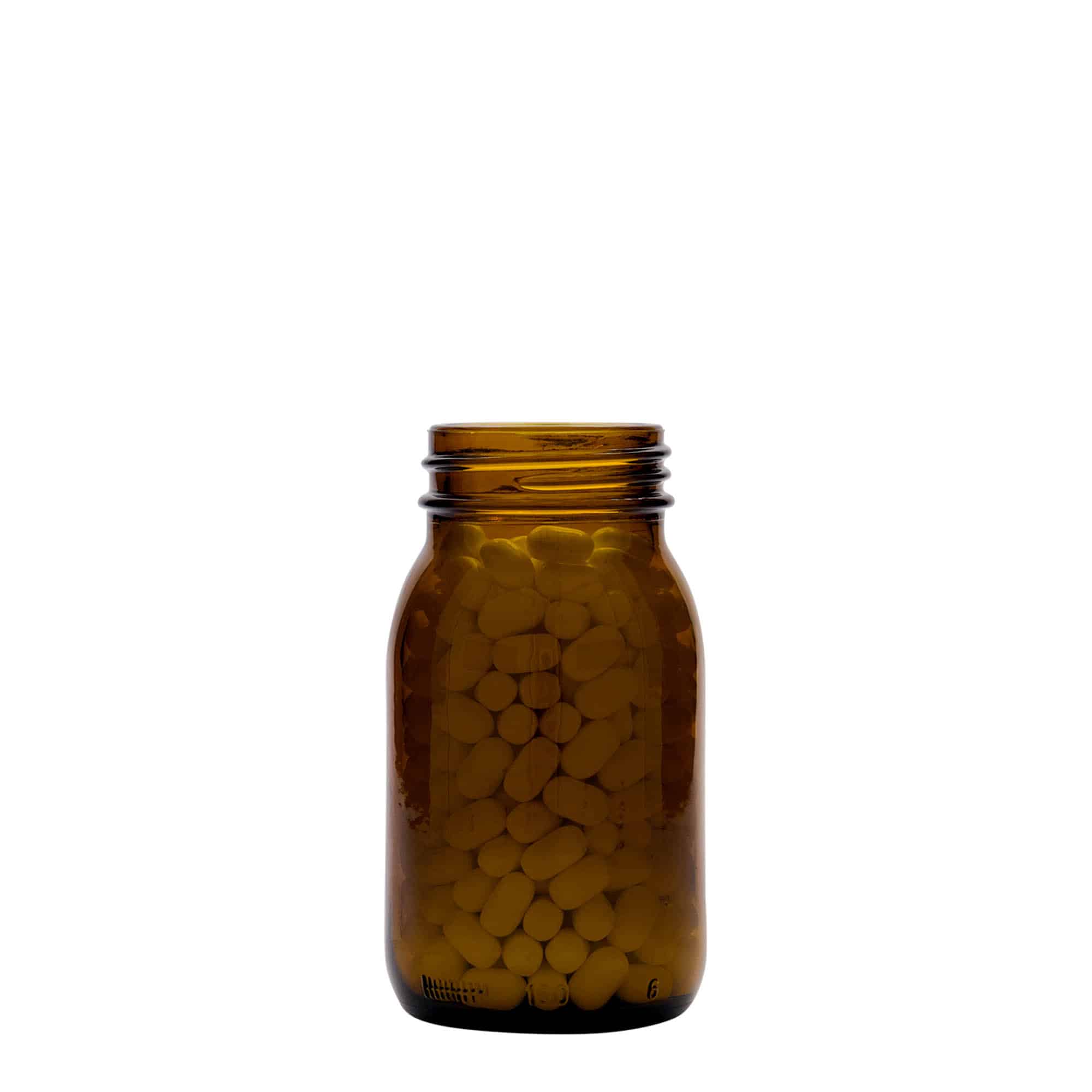 Staklenka sa širokim vratom 150 ml, smeđa, otvor: DIN 45