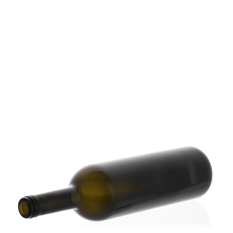 Flaša za vino 750 ml 'Golia', antikno zelena, otvor: Pluto
