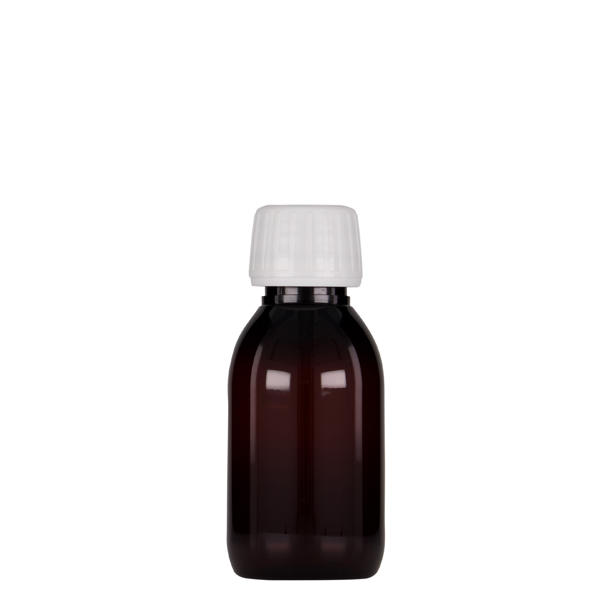 100 ml PET medicinska boca, smeđa, plastika, grlo: PP 28