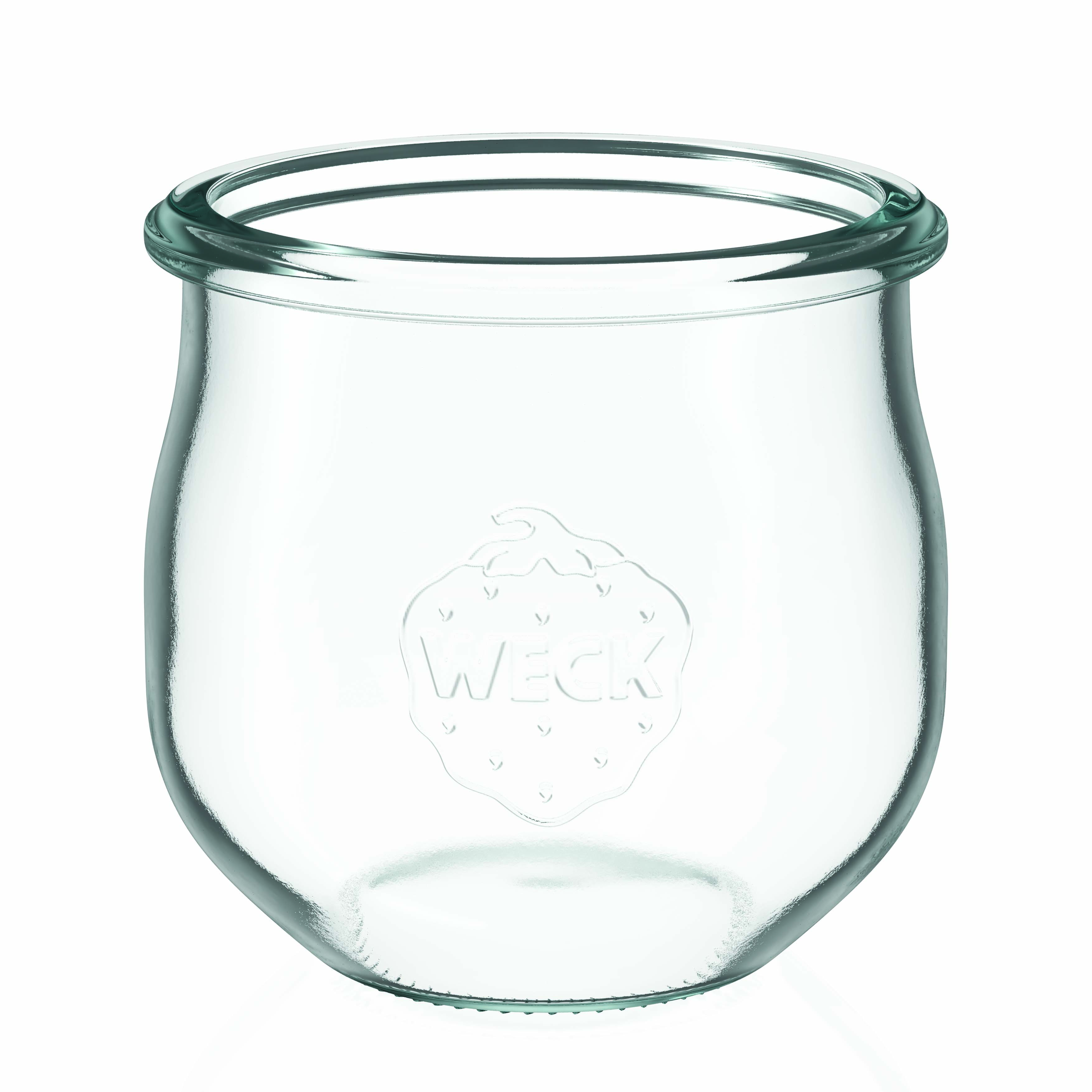 6x 370 ml WECK staklo u obliku tulipana sa staklenim poklopcem RR 80