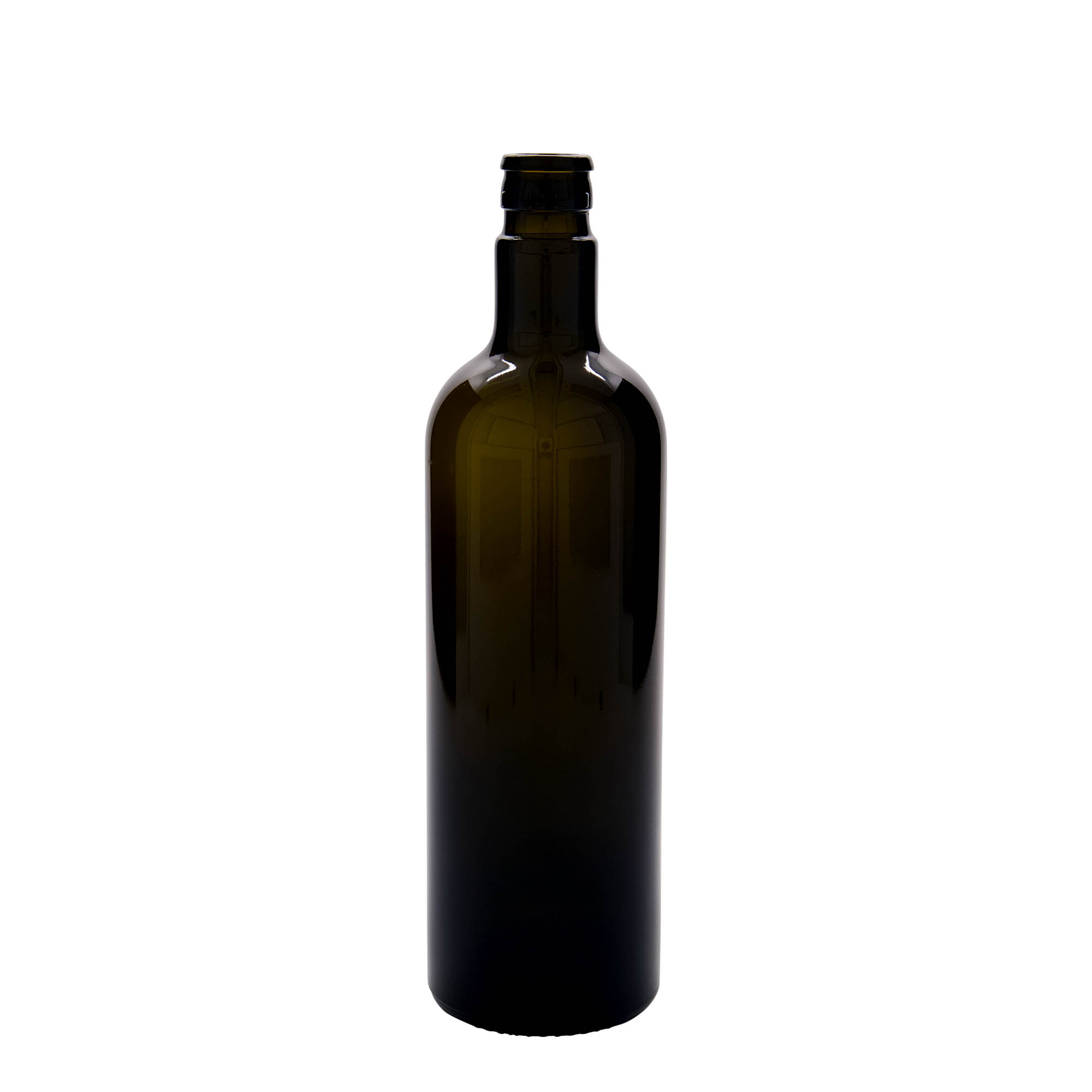 750 ml boca za sirće/ulje „Willy New“, staklo, antikno zelena, grlo: DOP